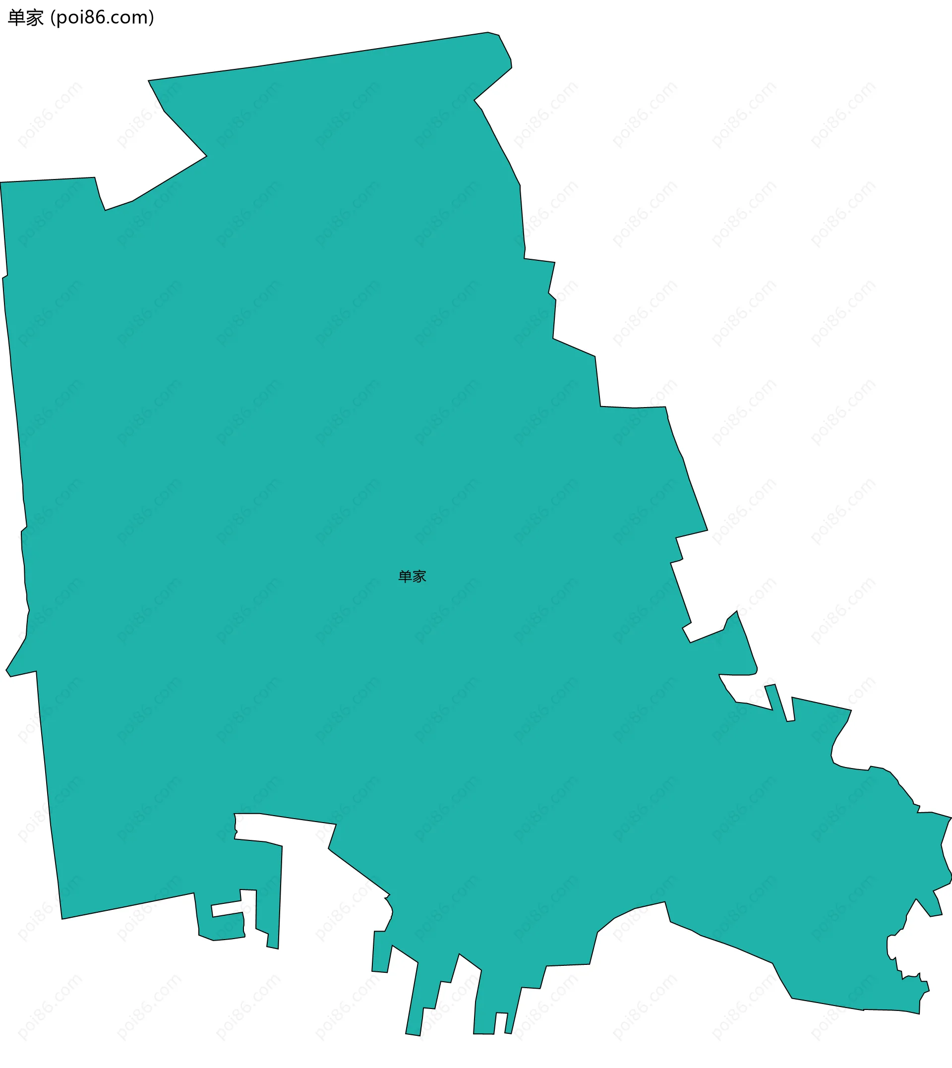 单家边界地图