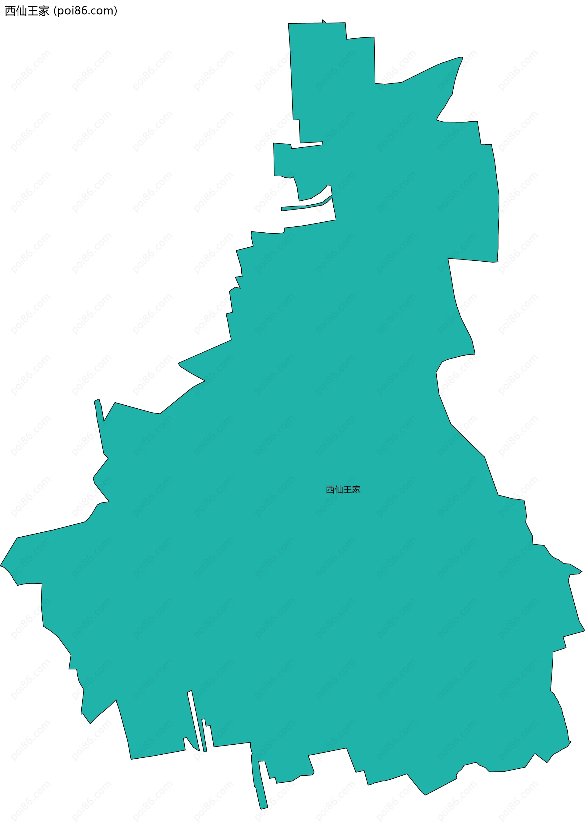 西仙王家边界地图