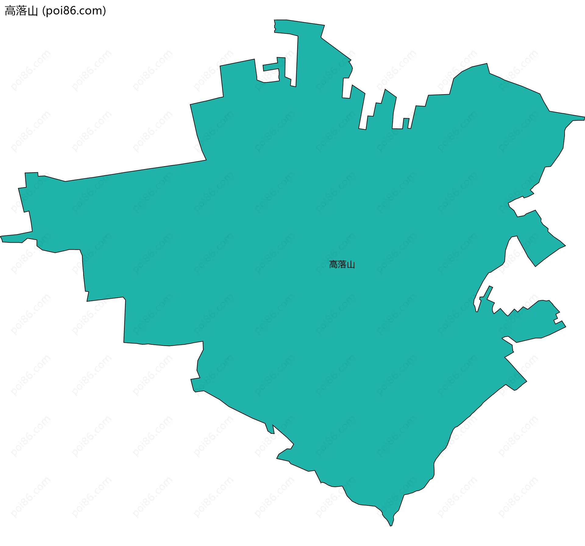 高落山边界地图