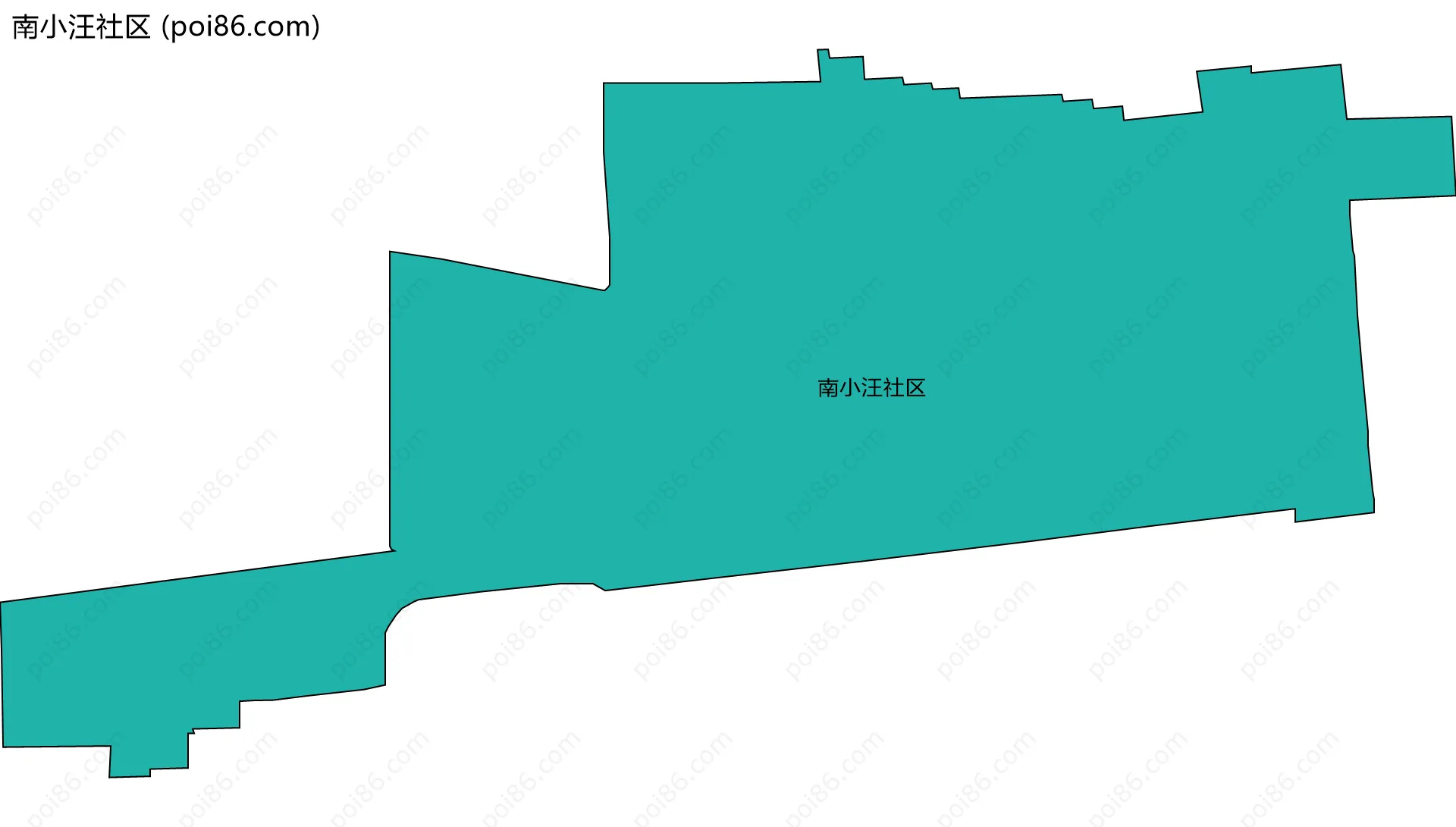 南小汪社区边界地图