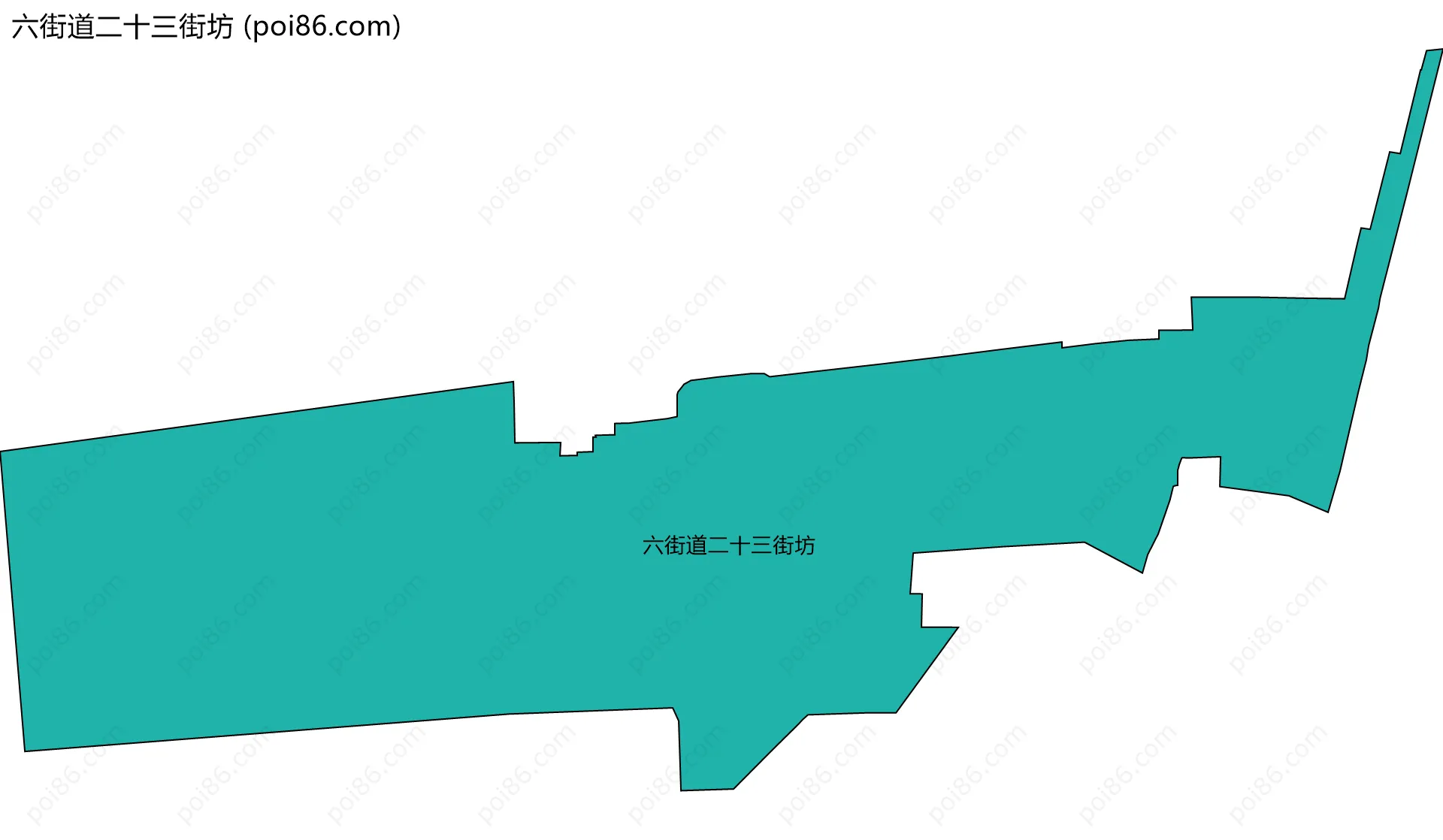 六街道二十三街坊边界地图