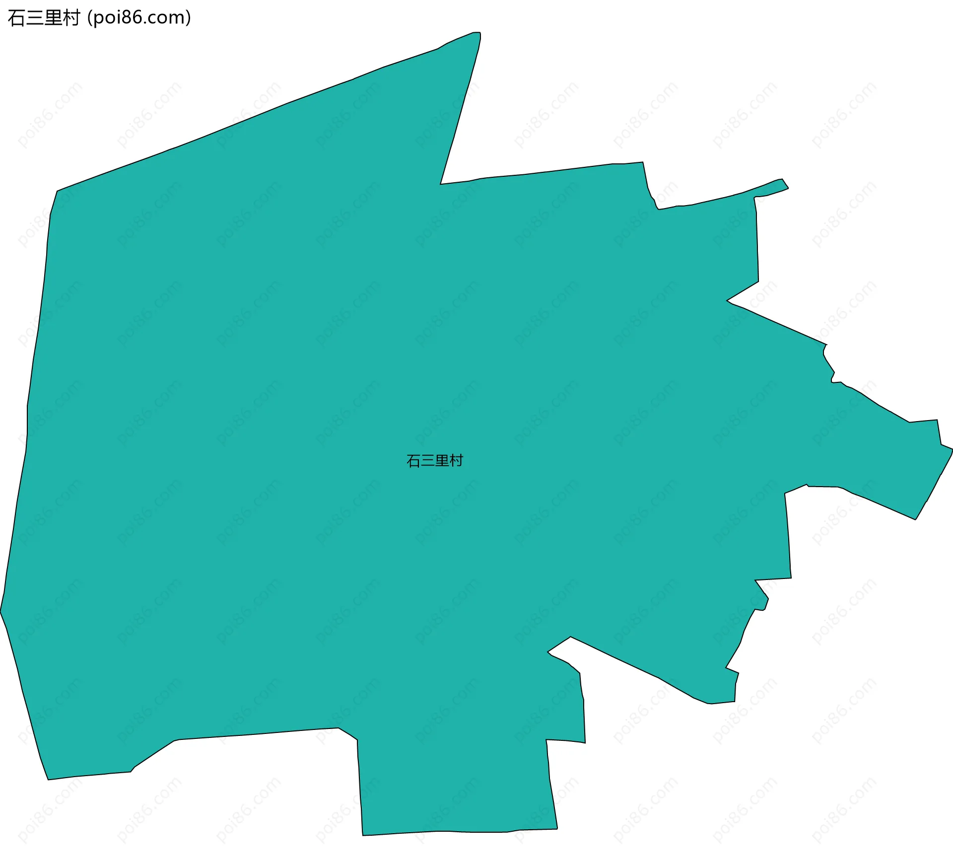 石三里村边界地图