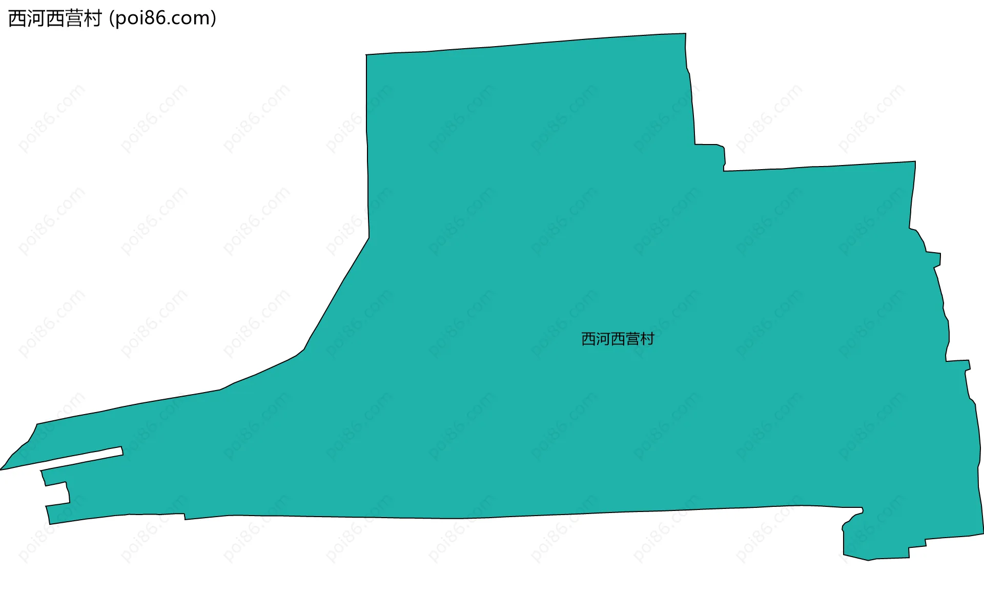 西河西营村边界地图