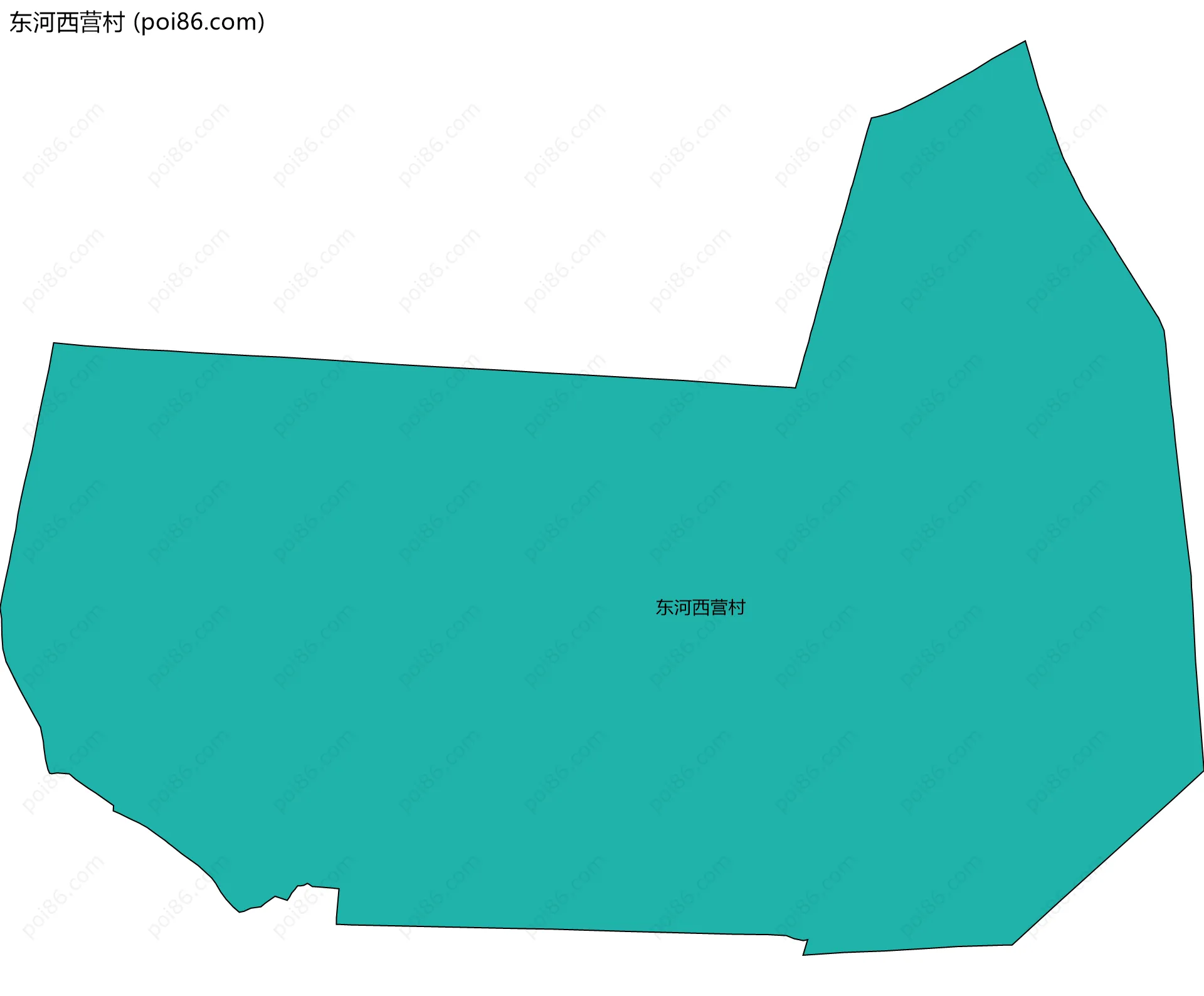 东河西营村边界地图