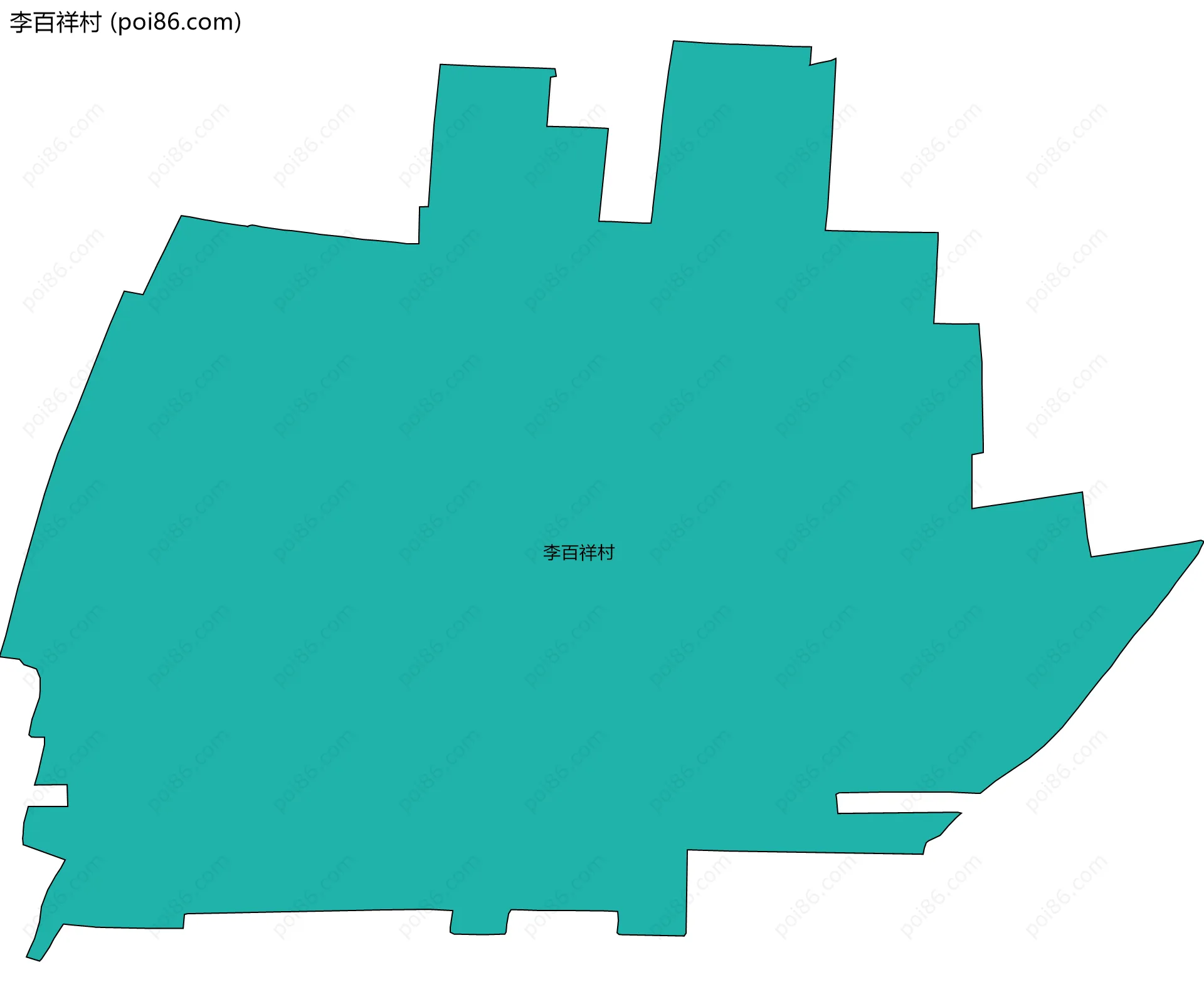 李百祥村边界地图