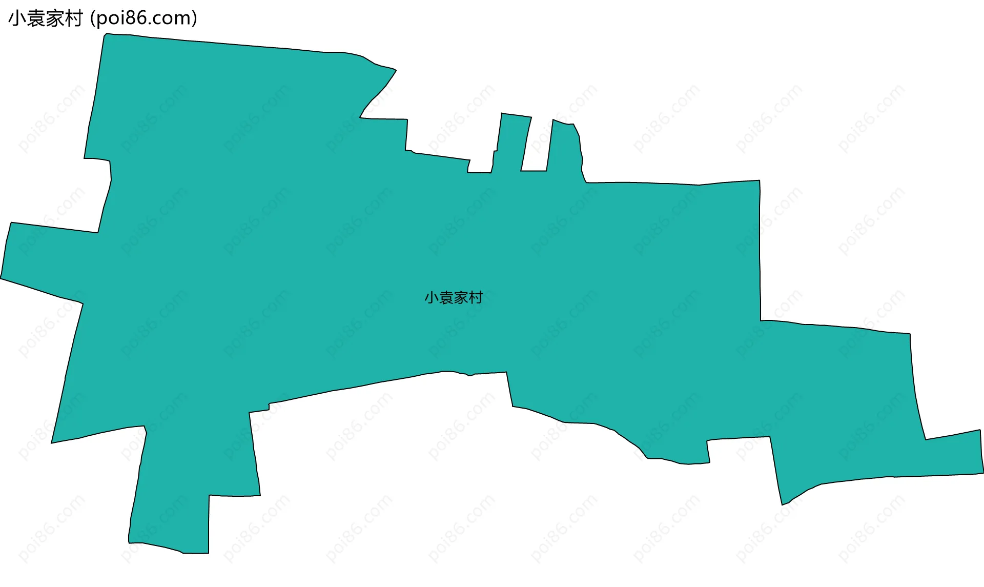 小袁家村边界地图