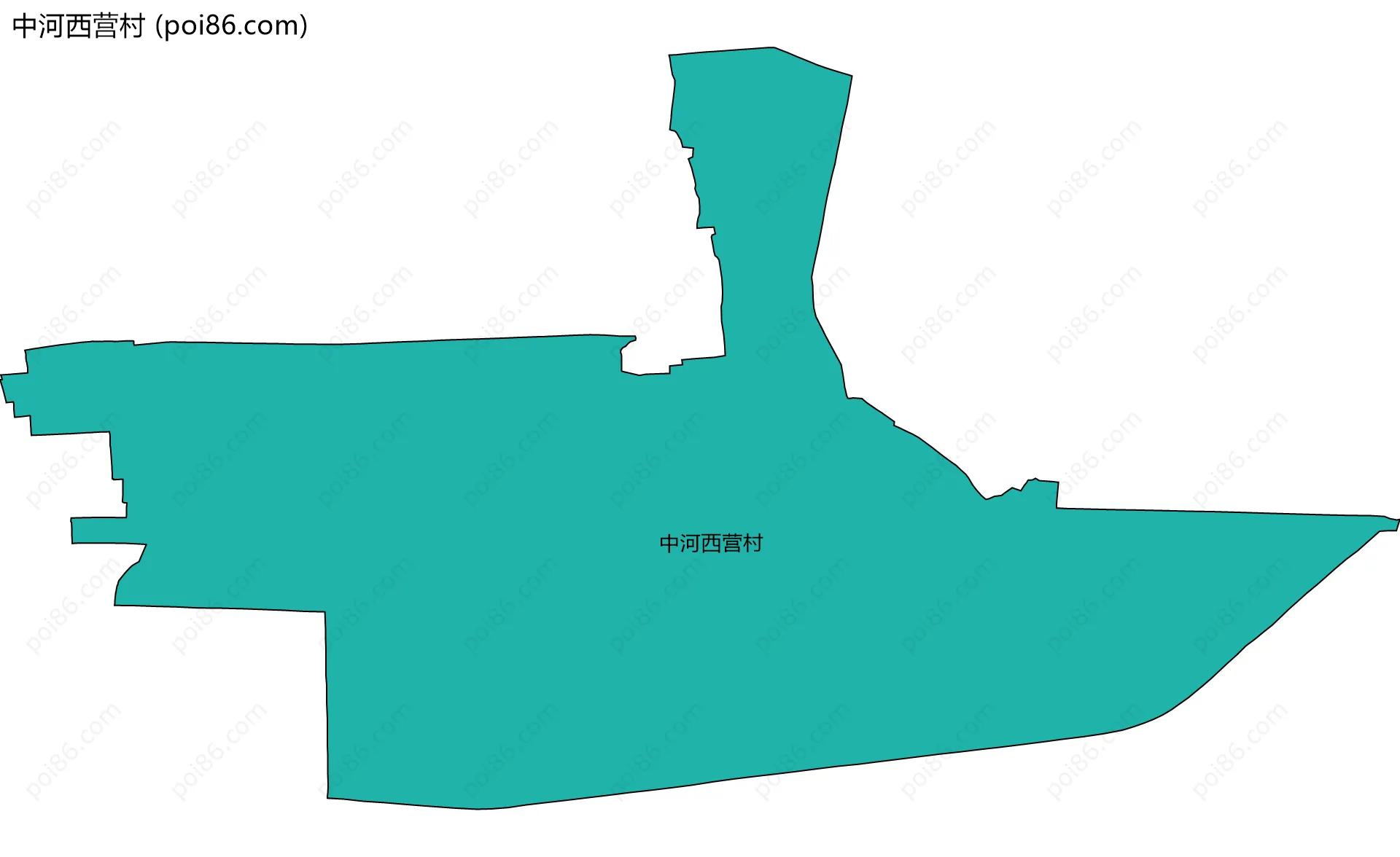 中河西营村边界地图