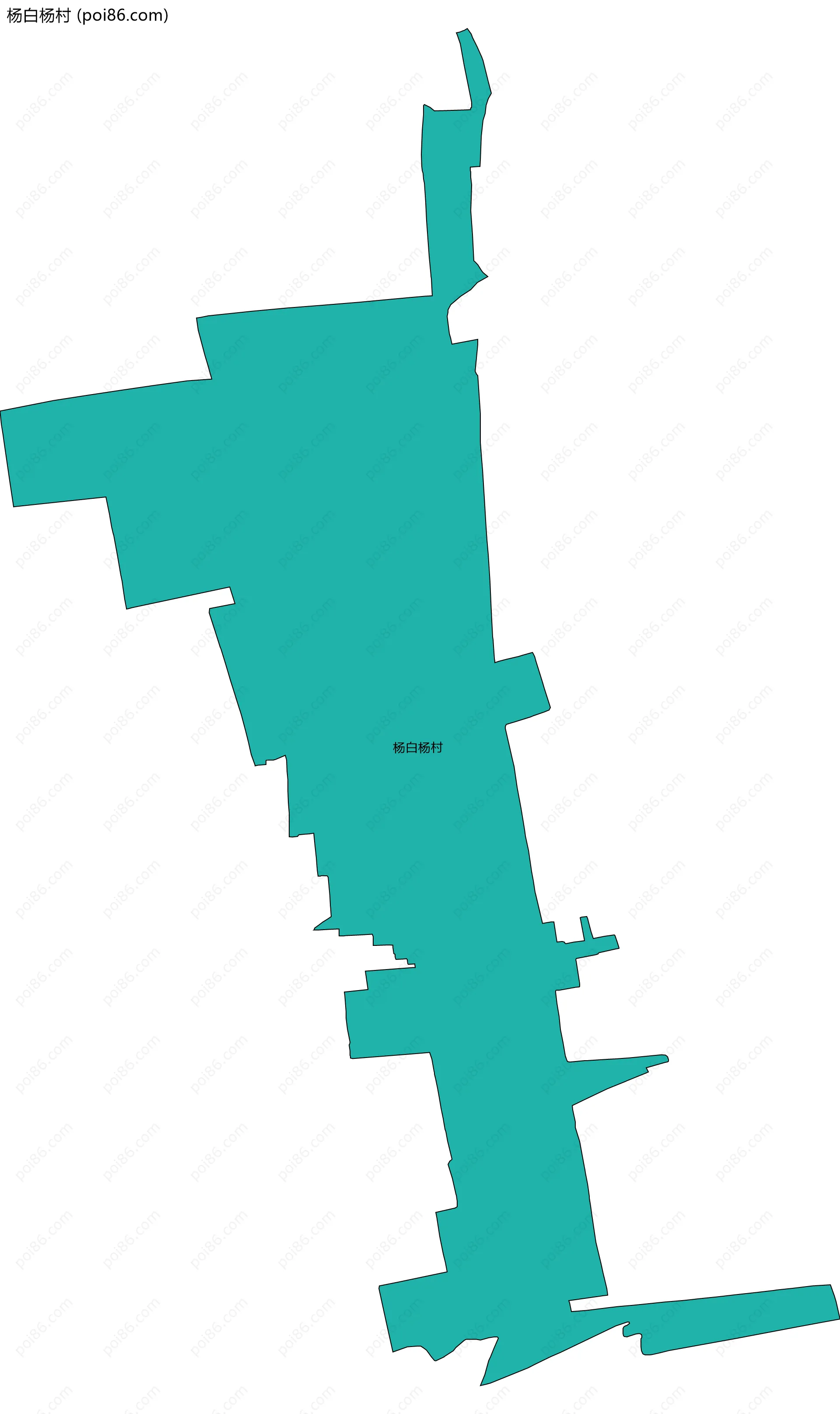 杨白杨村边界地图