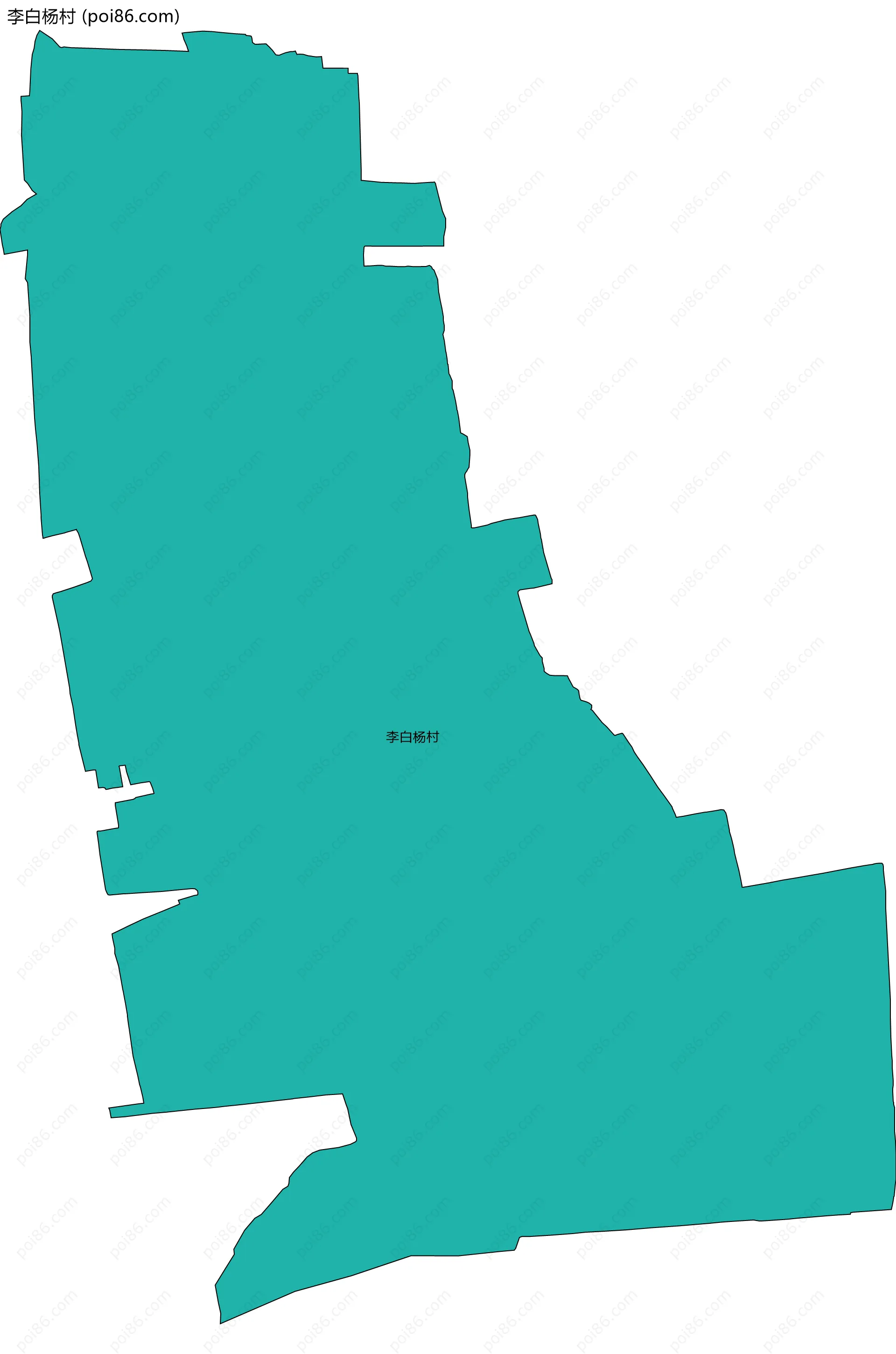 李白杨村边界地图