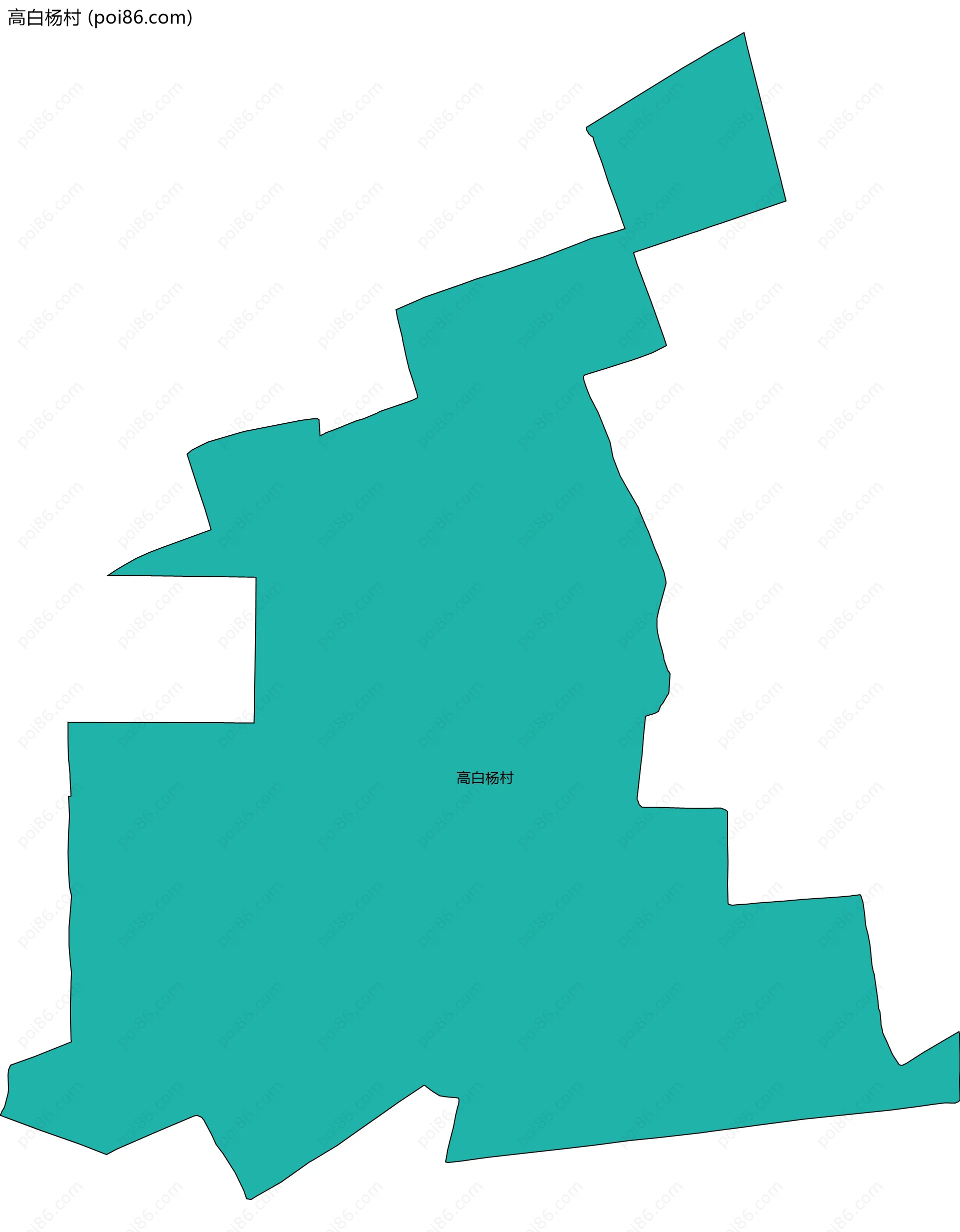 高白杨村边界地图