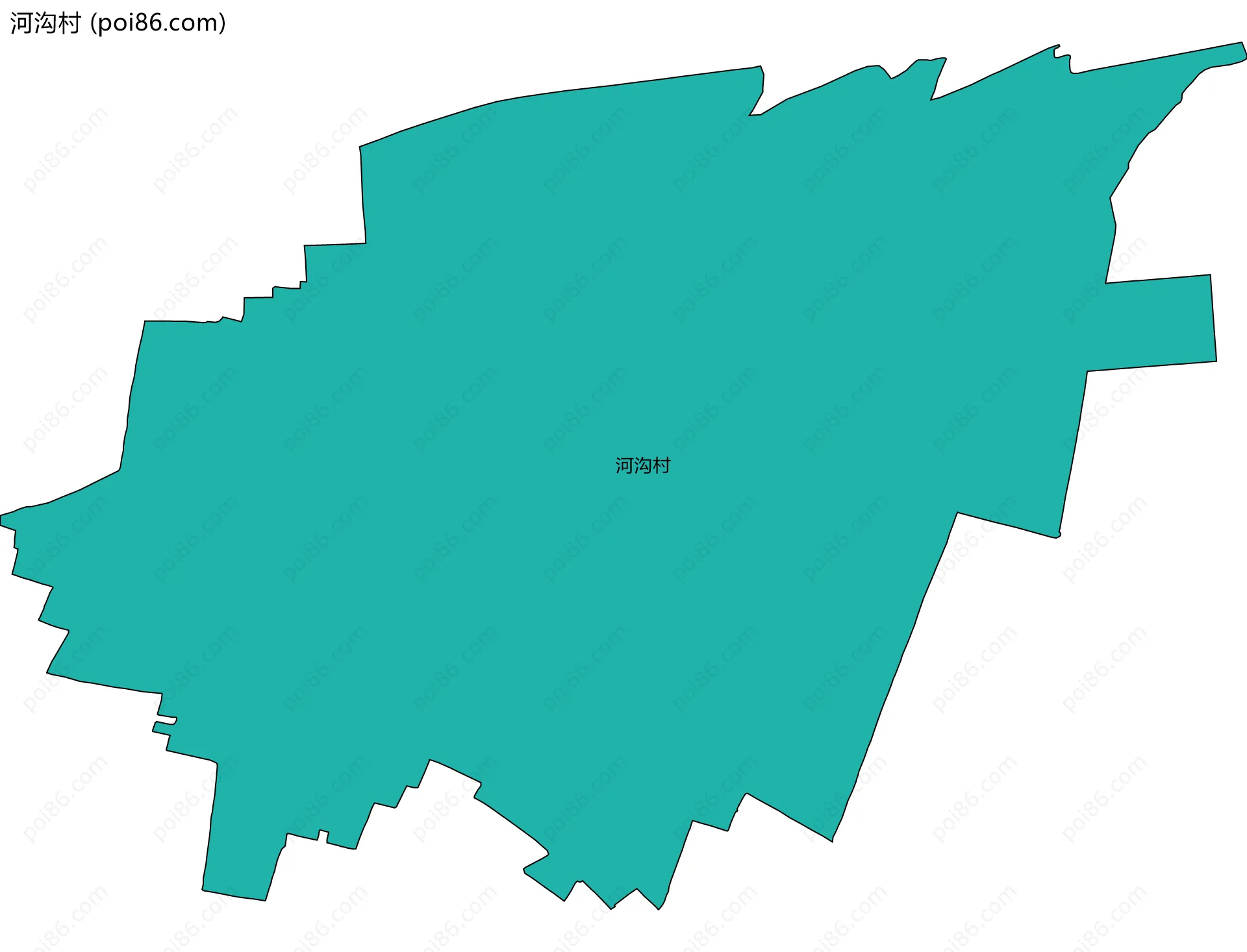 河沟村边界地图