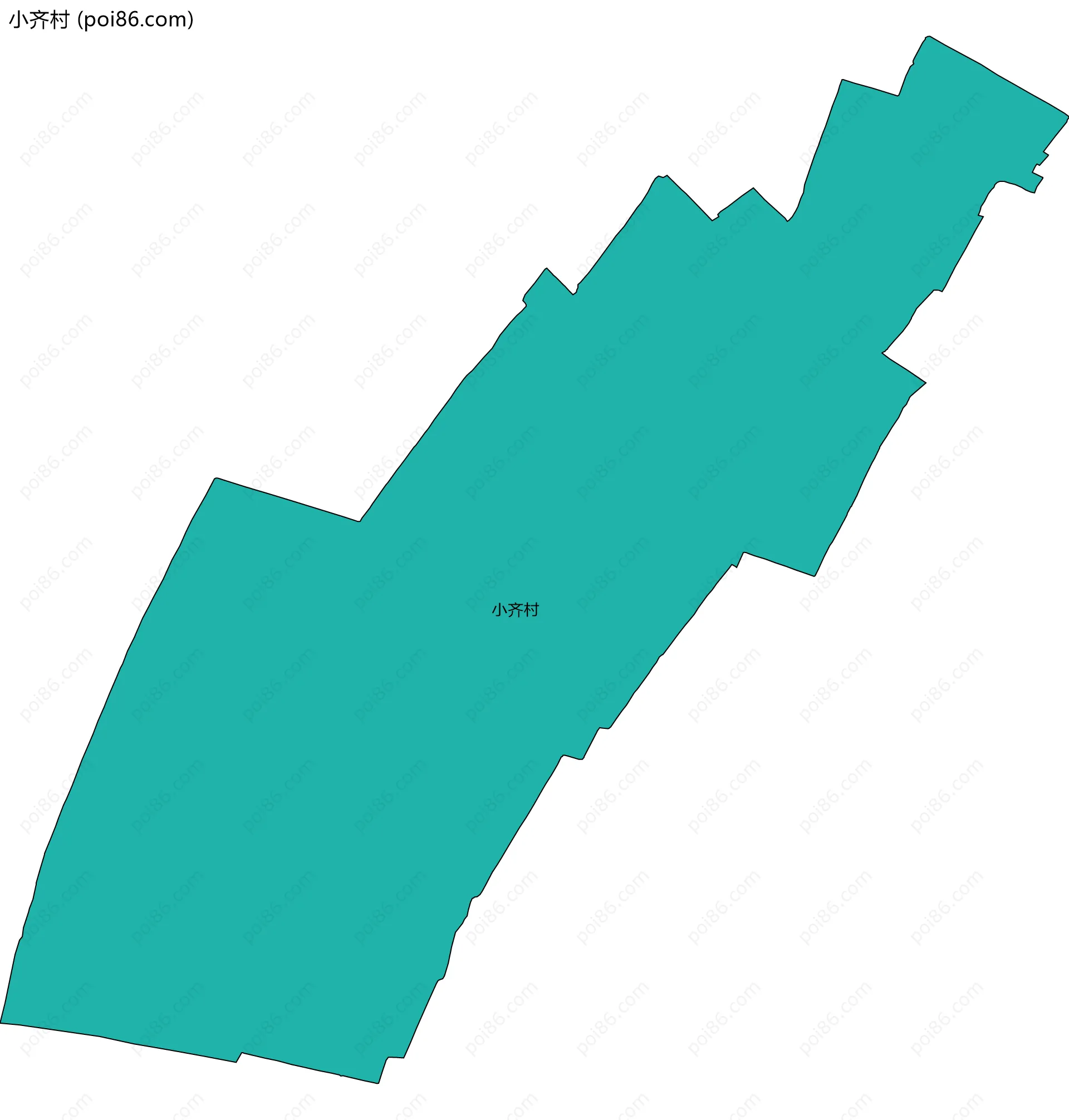 小齐村边界地图