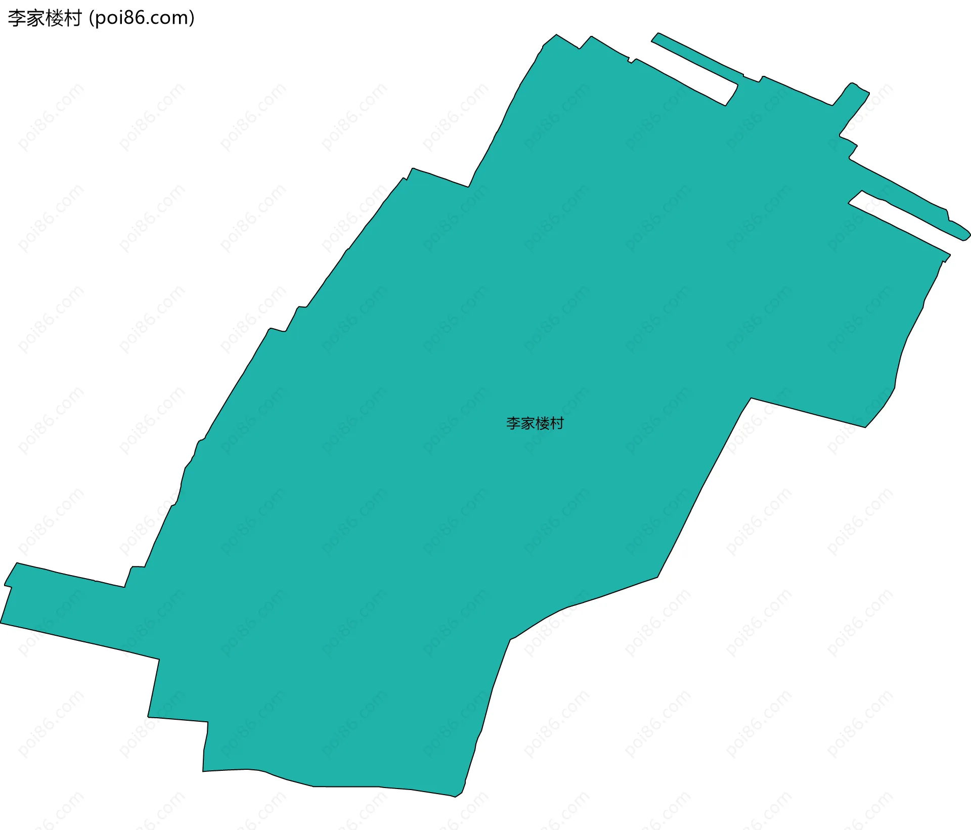 李家楼村边界地图