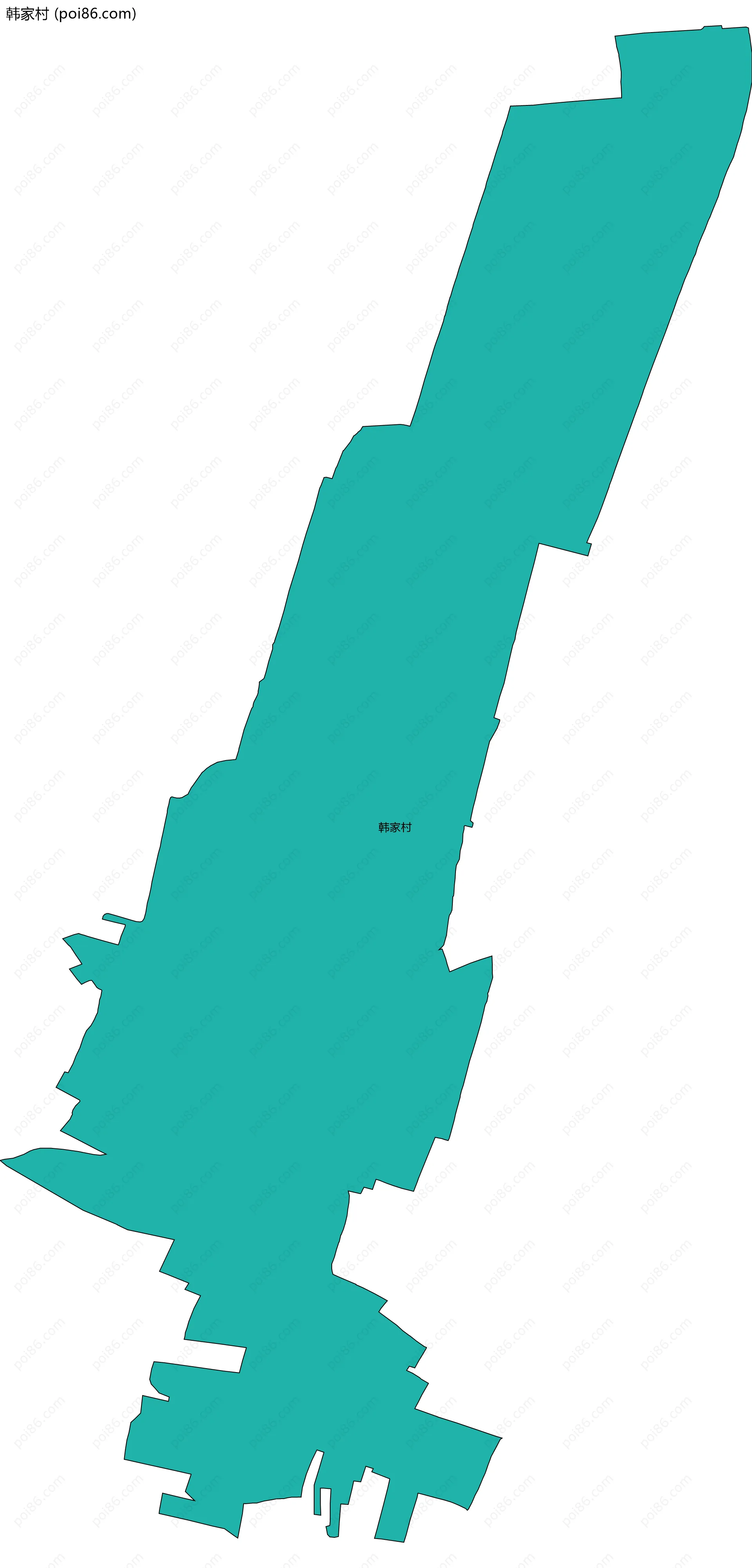 韩家村边界地图
