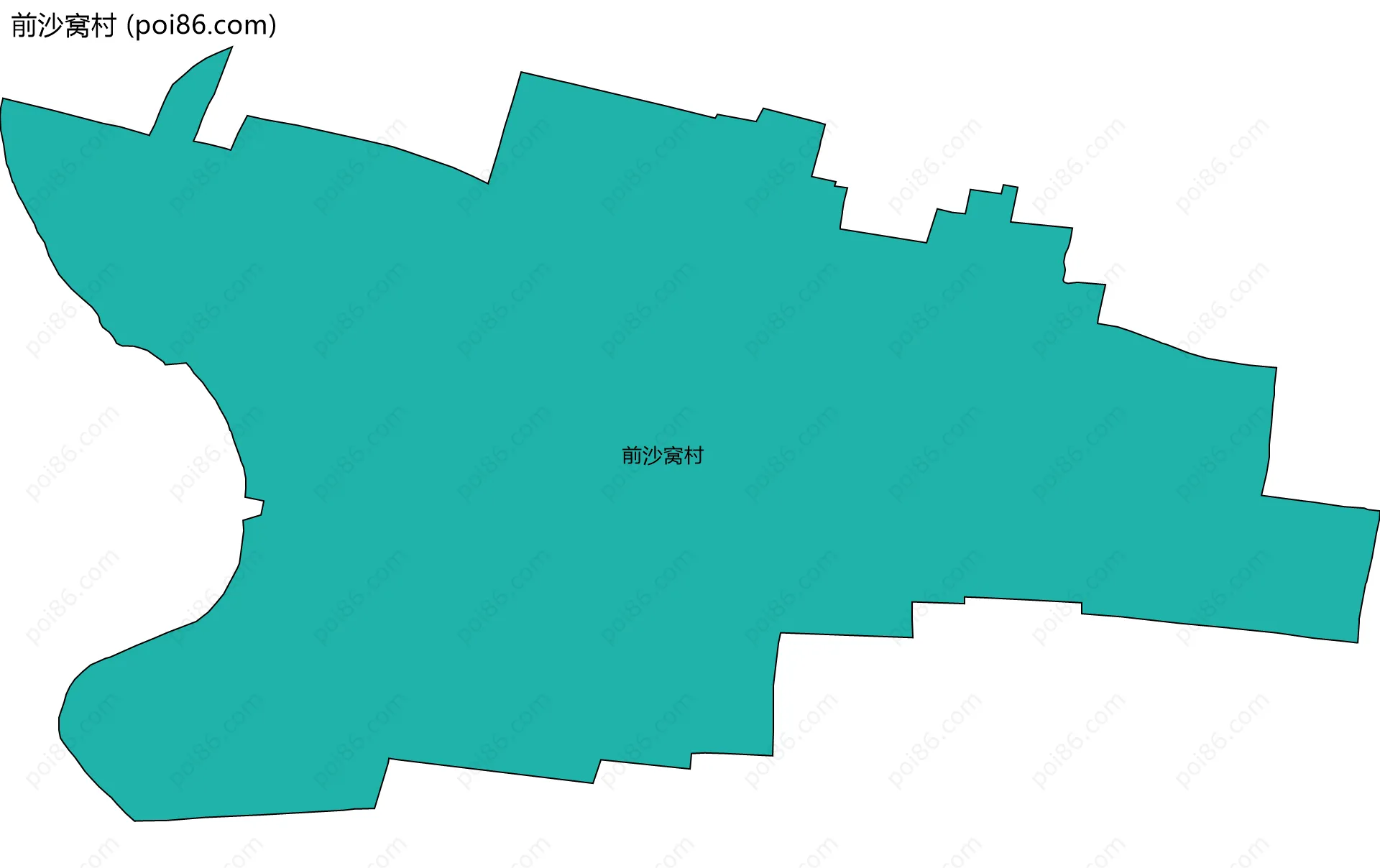前沙窝村边界地图