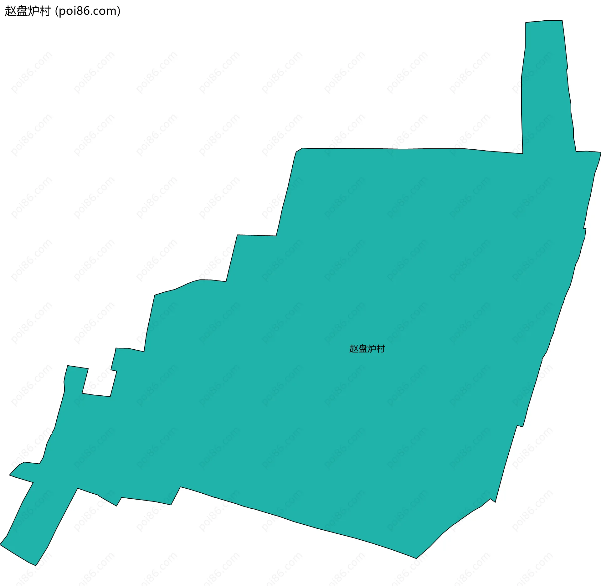 赵盘炉村边界地图