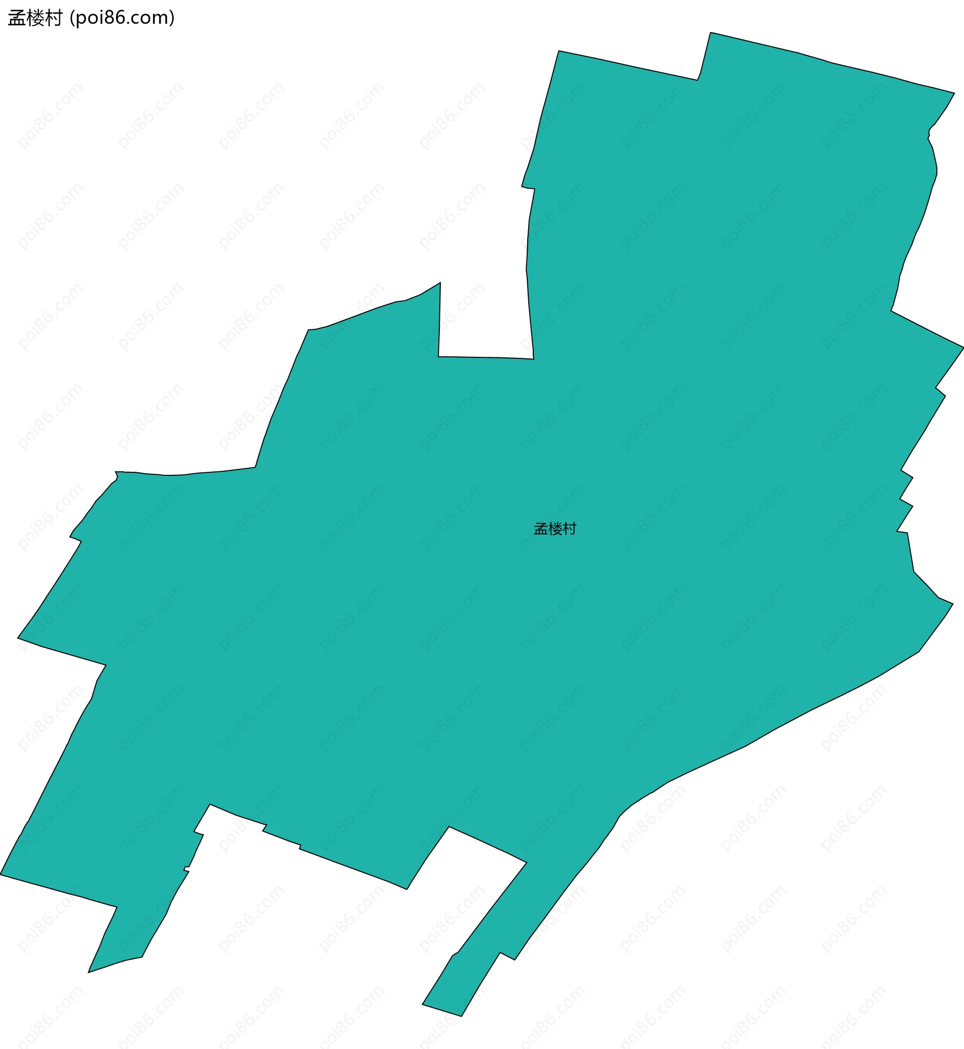 孟楼村边界地图