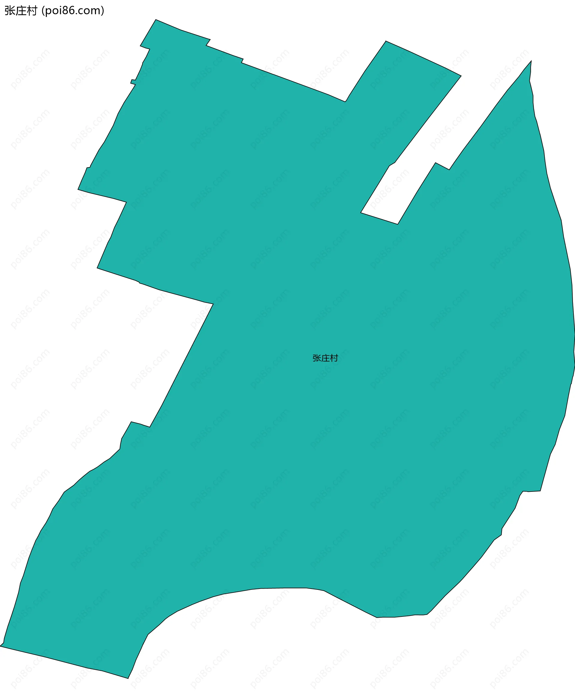 张庄村边界地图