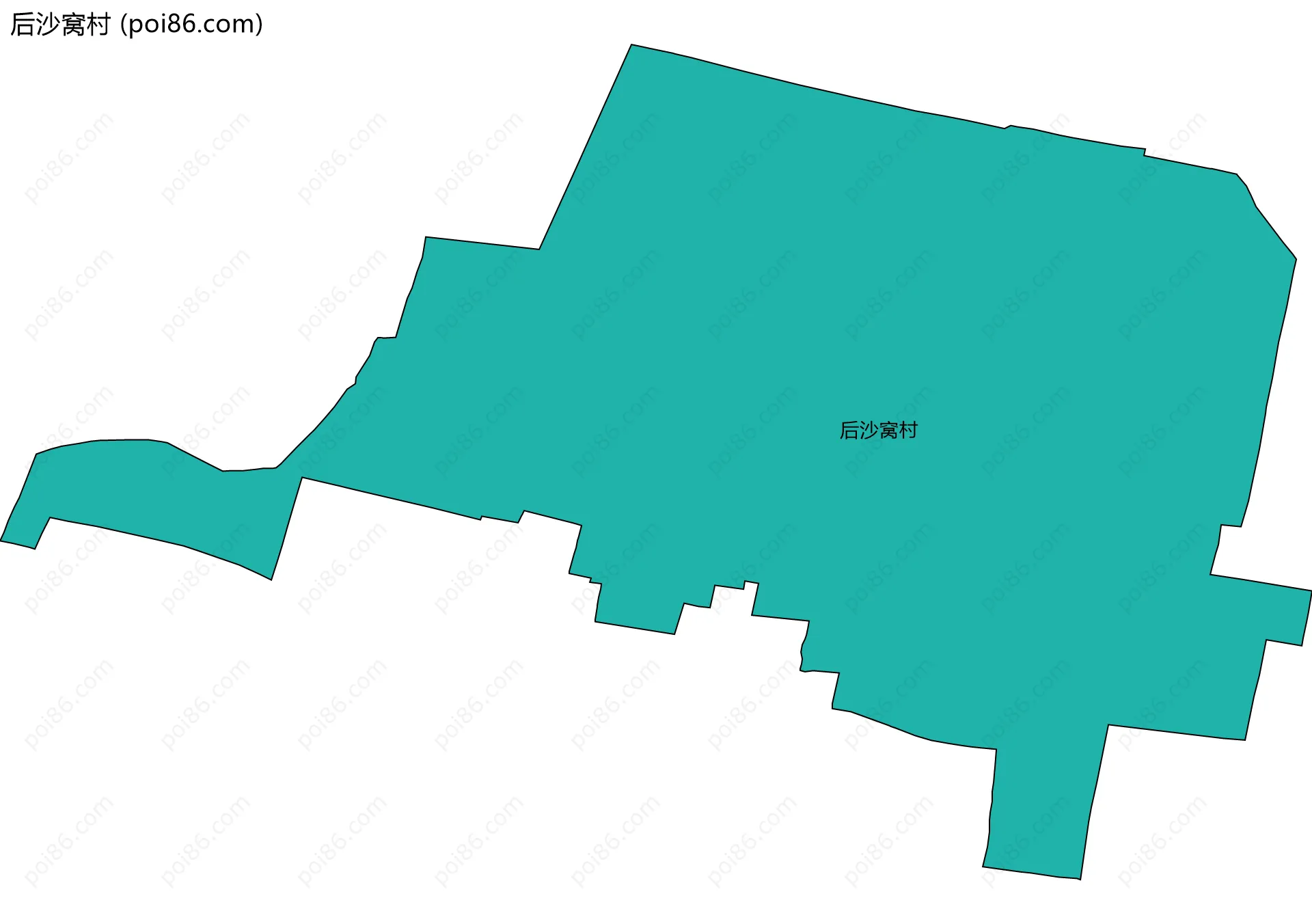 后沙窝村边界地图