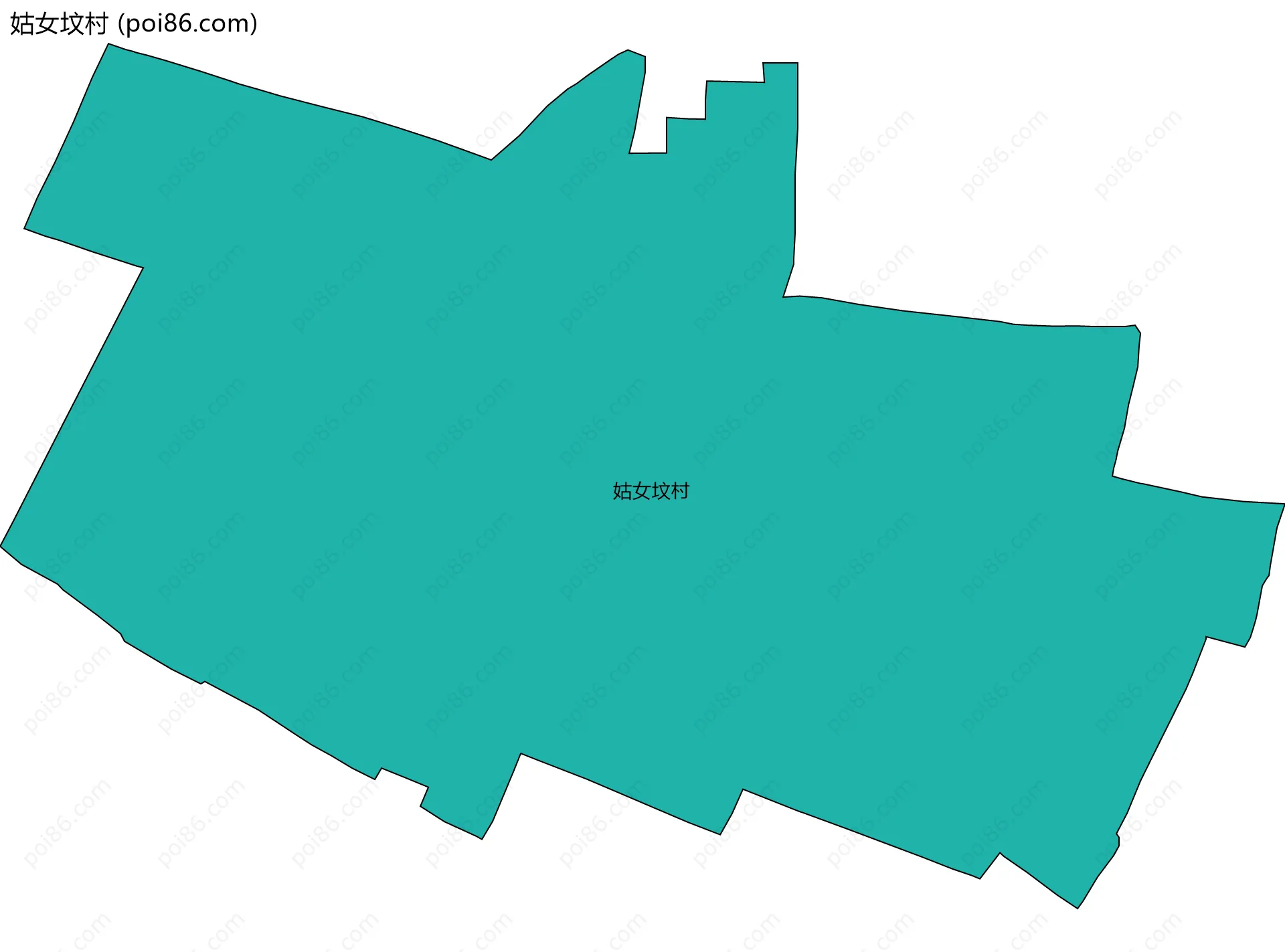 姑女坟村边界地图