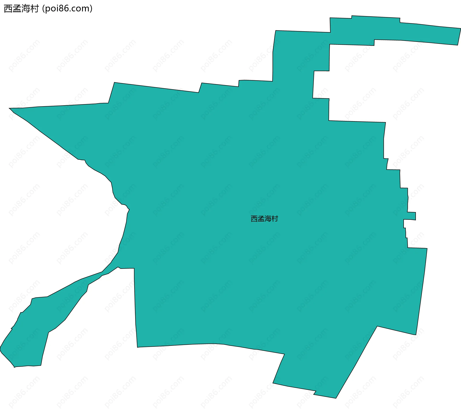 西孟海村边界地图