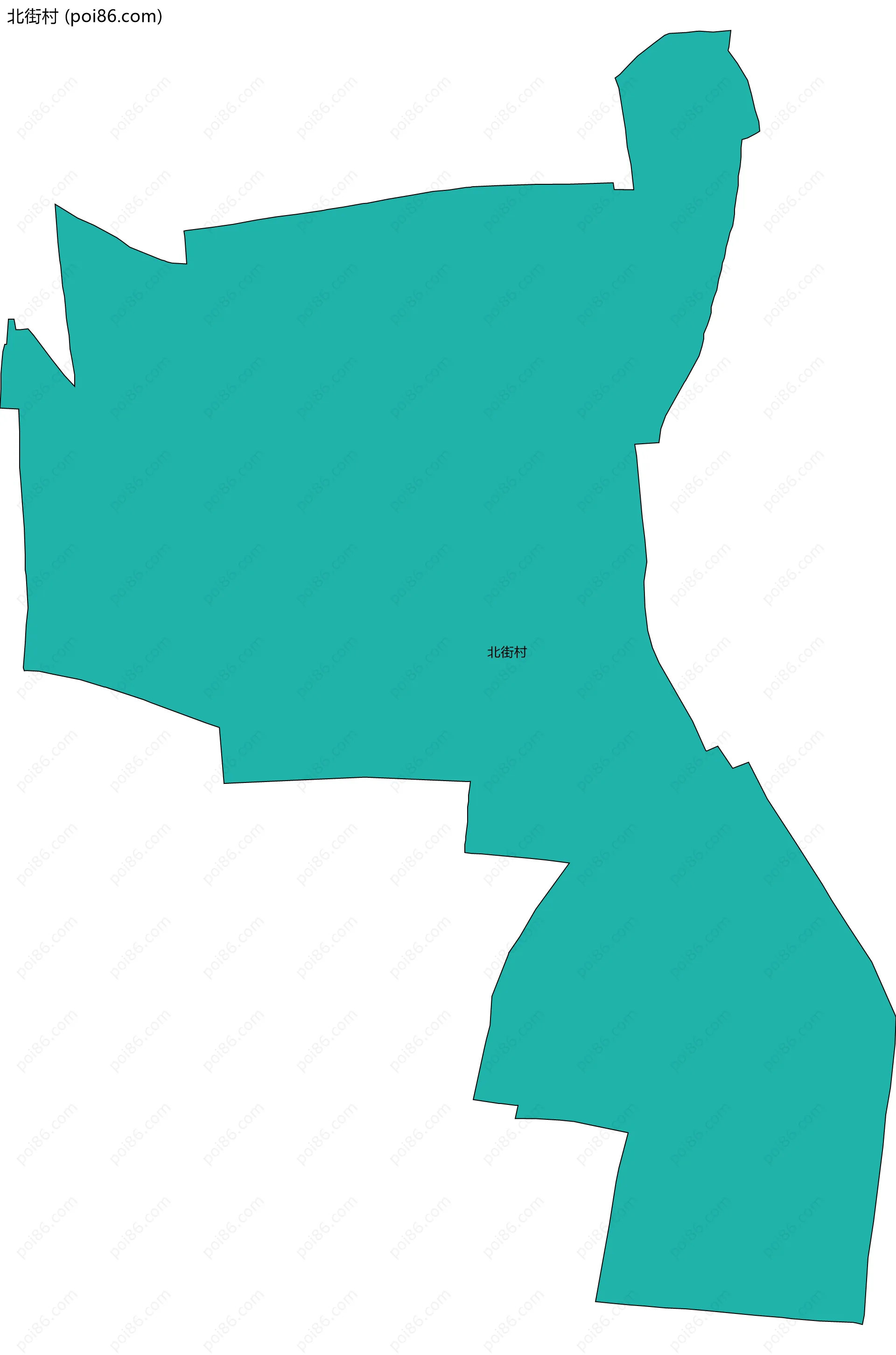 北街村边界地图