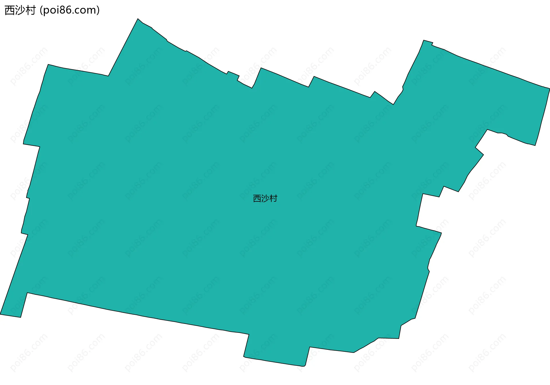 西沙村边界地图