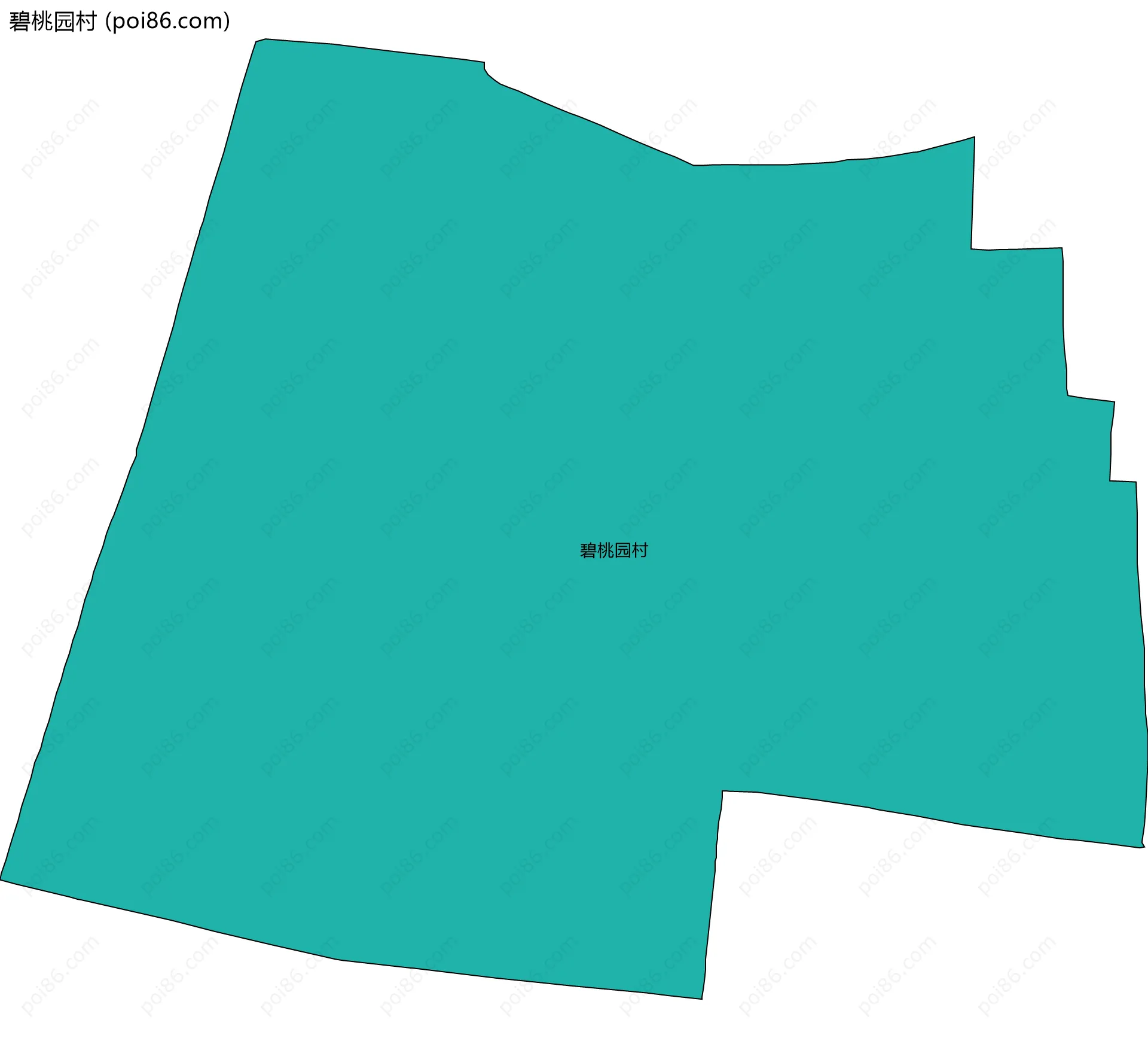 碧桃园村边界地图