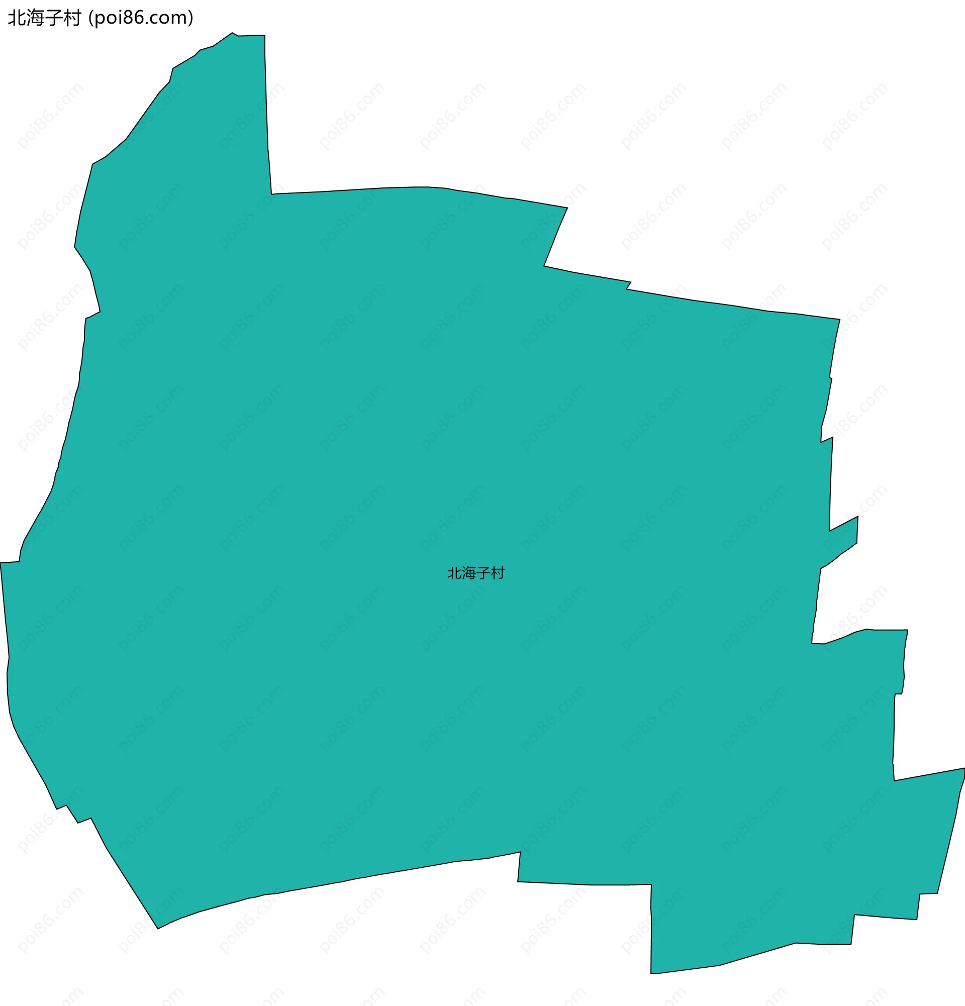 北海子村边界地图