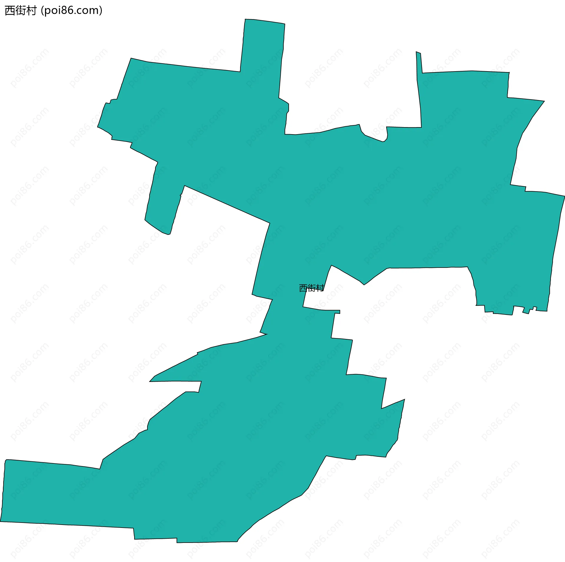 西街村边界地图