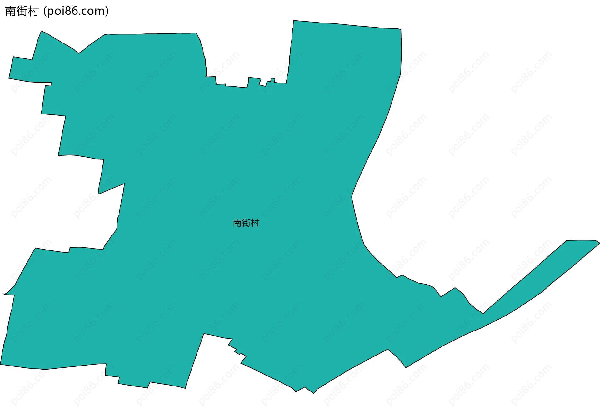 南街村边界地图