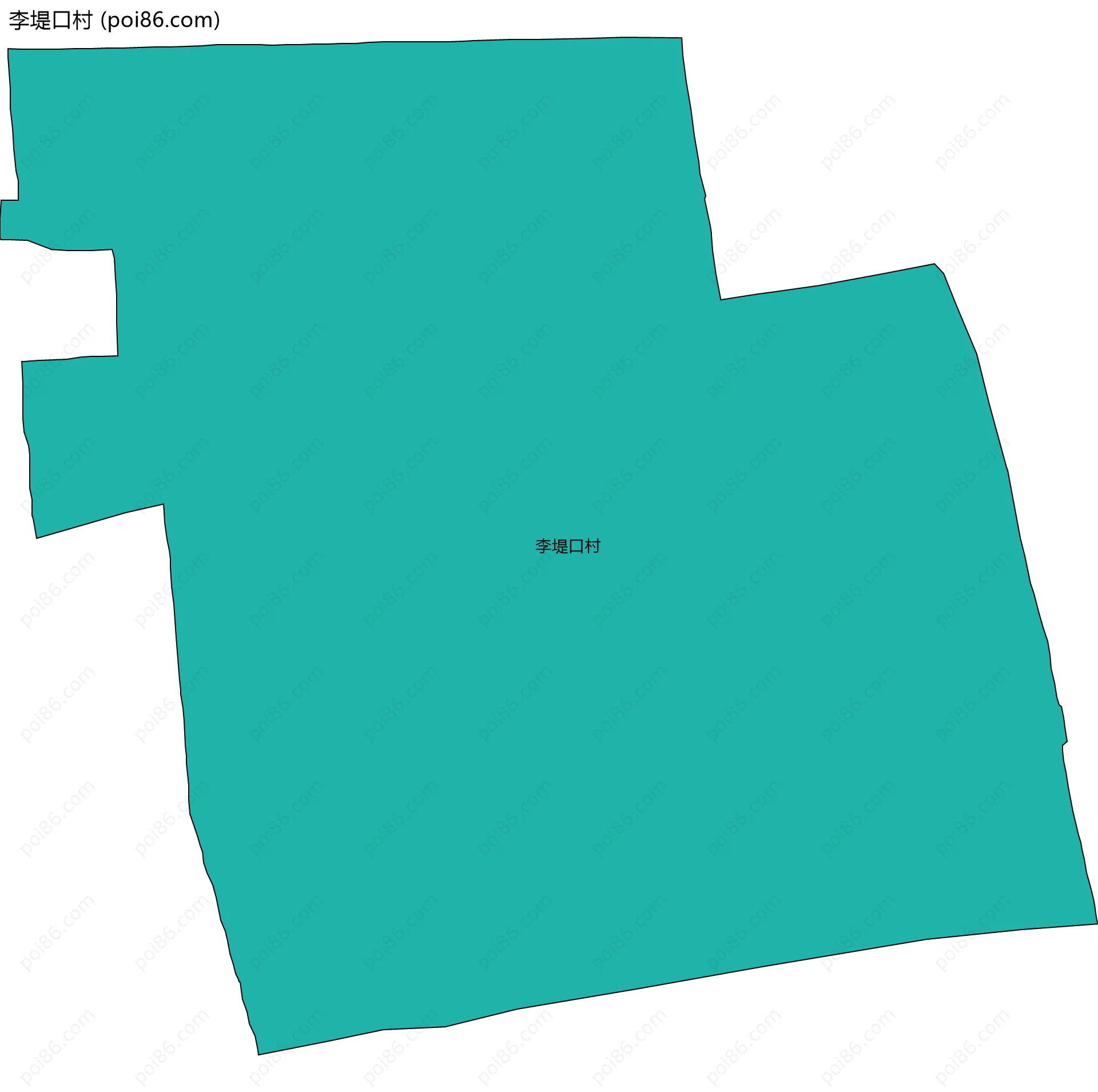 李堤口村边界地图