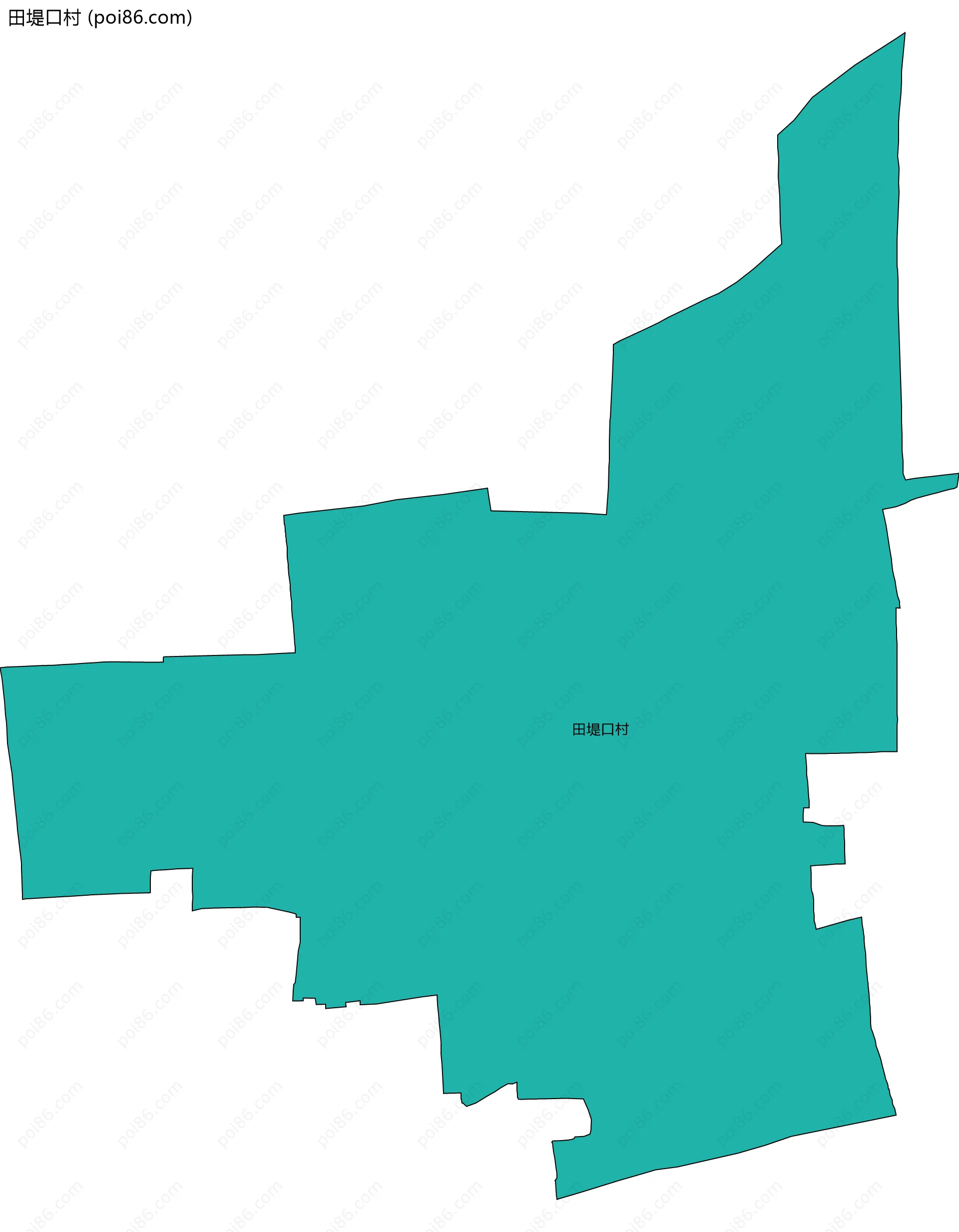 田堤口村边界地图