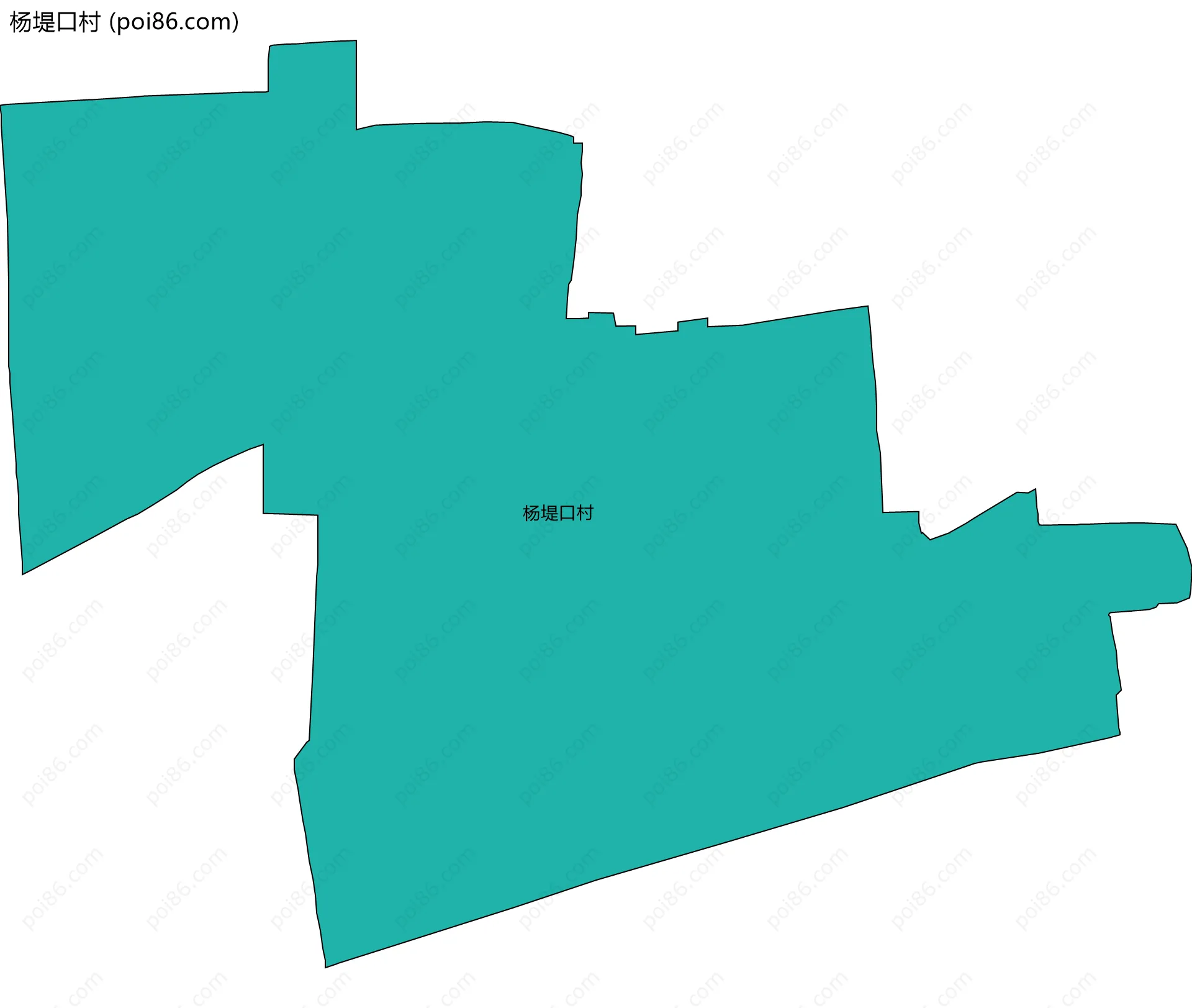杨堤口村边界地图