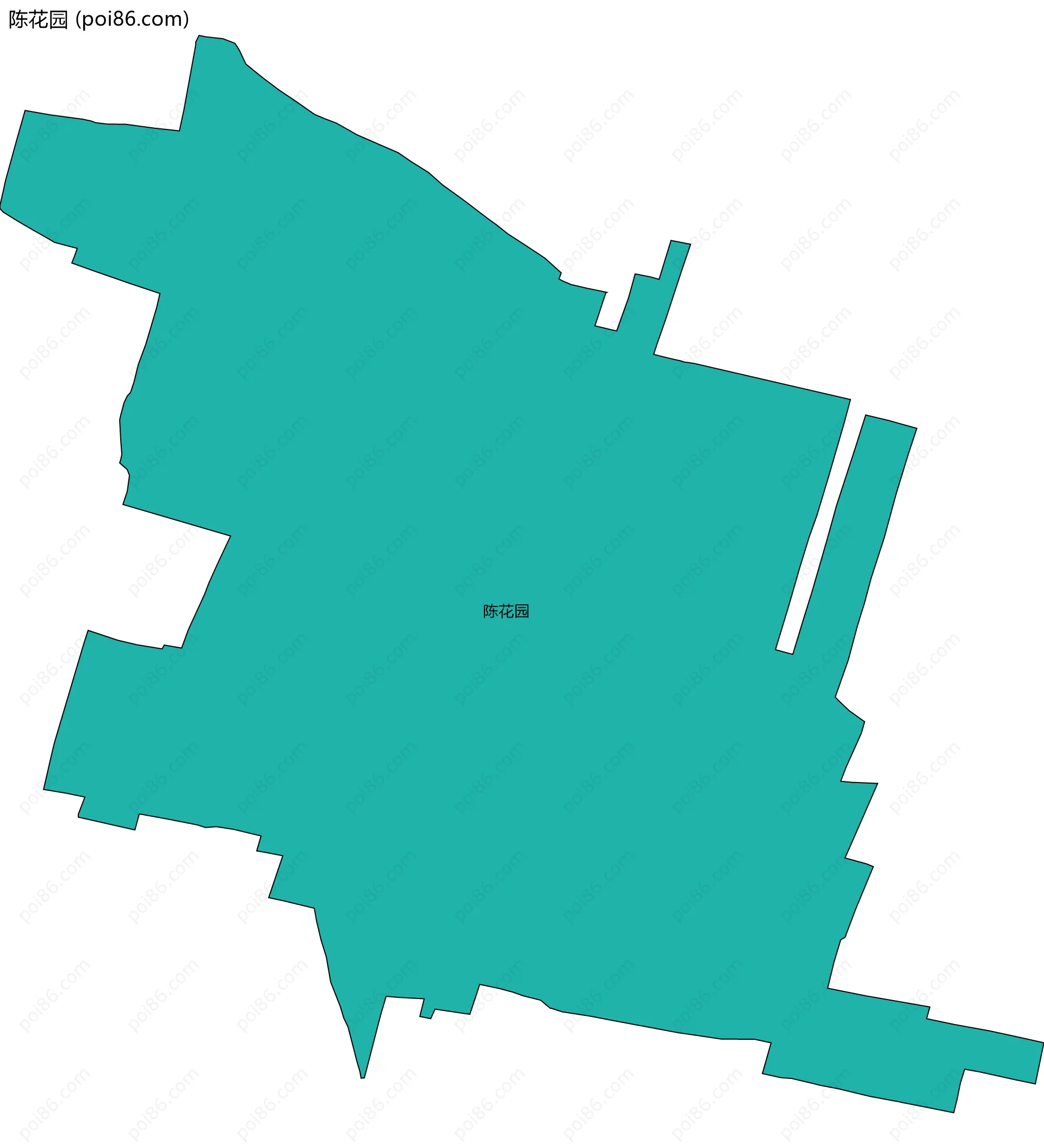 陈花园边界地图