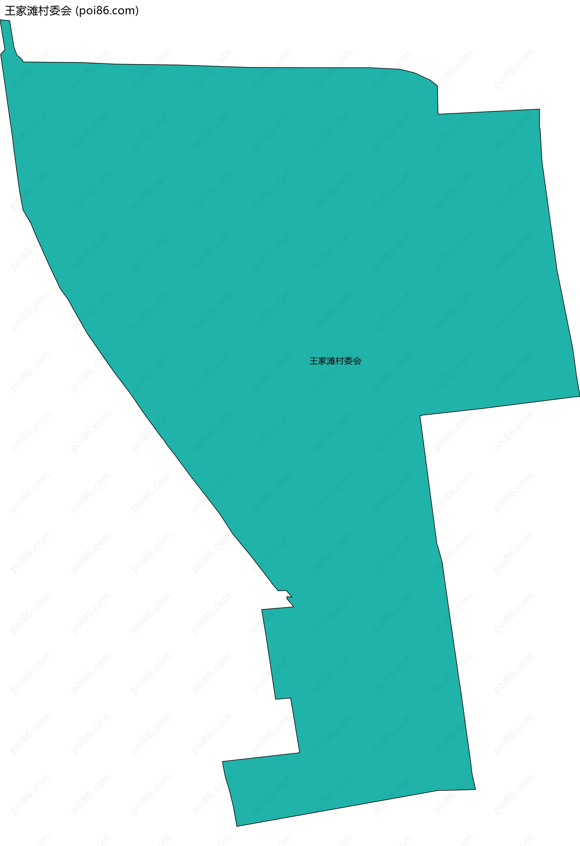 王家滩村委会边界地图