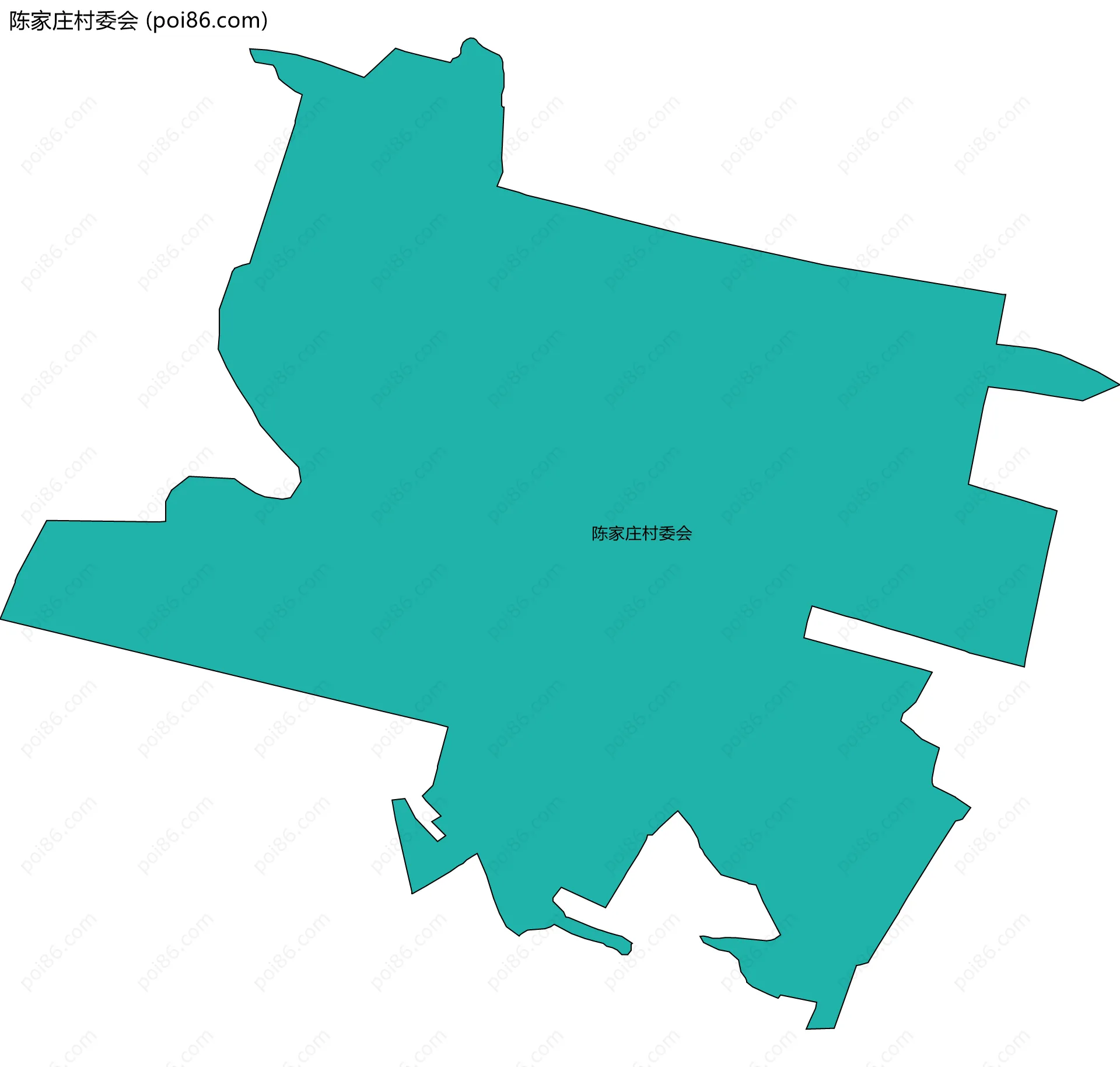陈家庄村委会边界地图