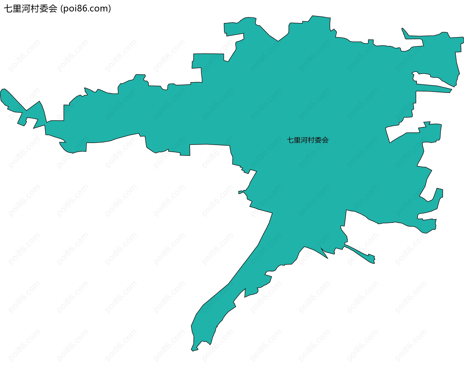 七里河村委会边界地图