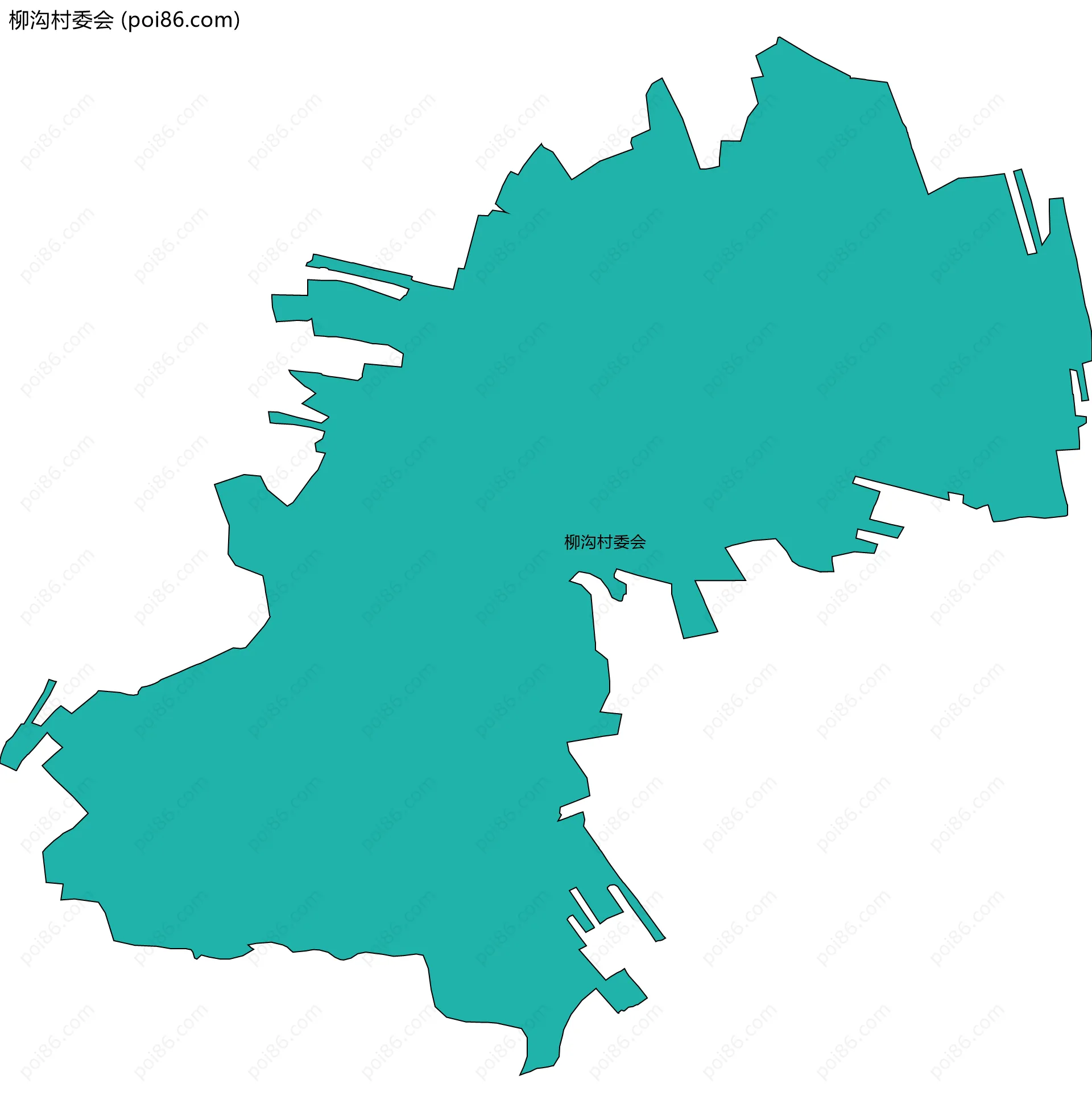 柳沟村委会边界地图