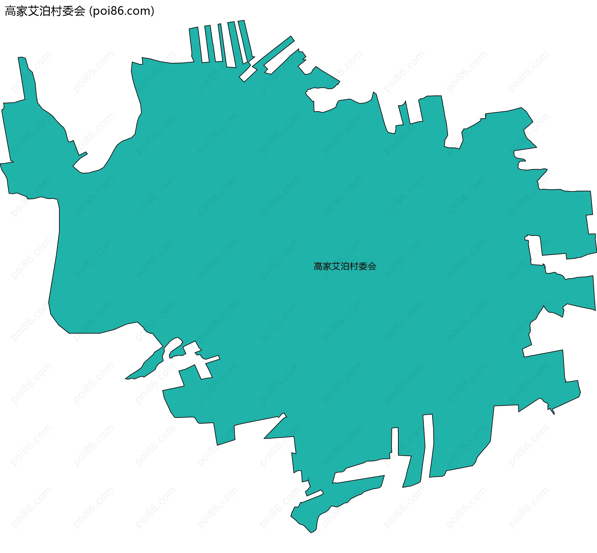 高家艾泊村委会边界地图