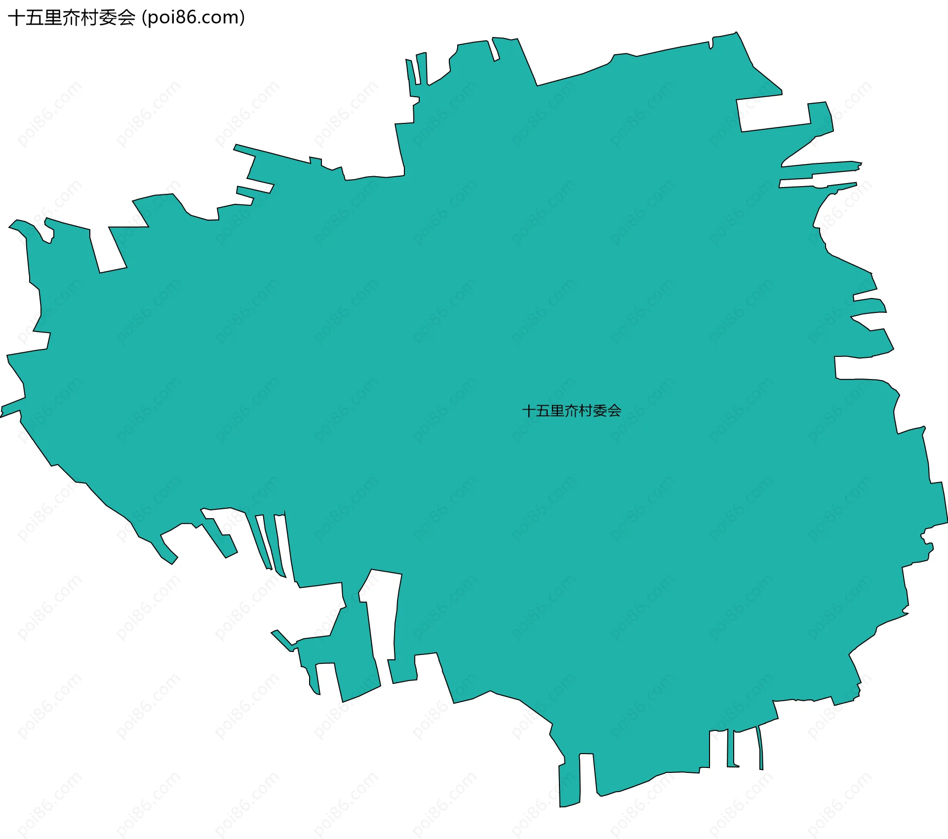十五里夼村委会边界地图