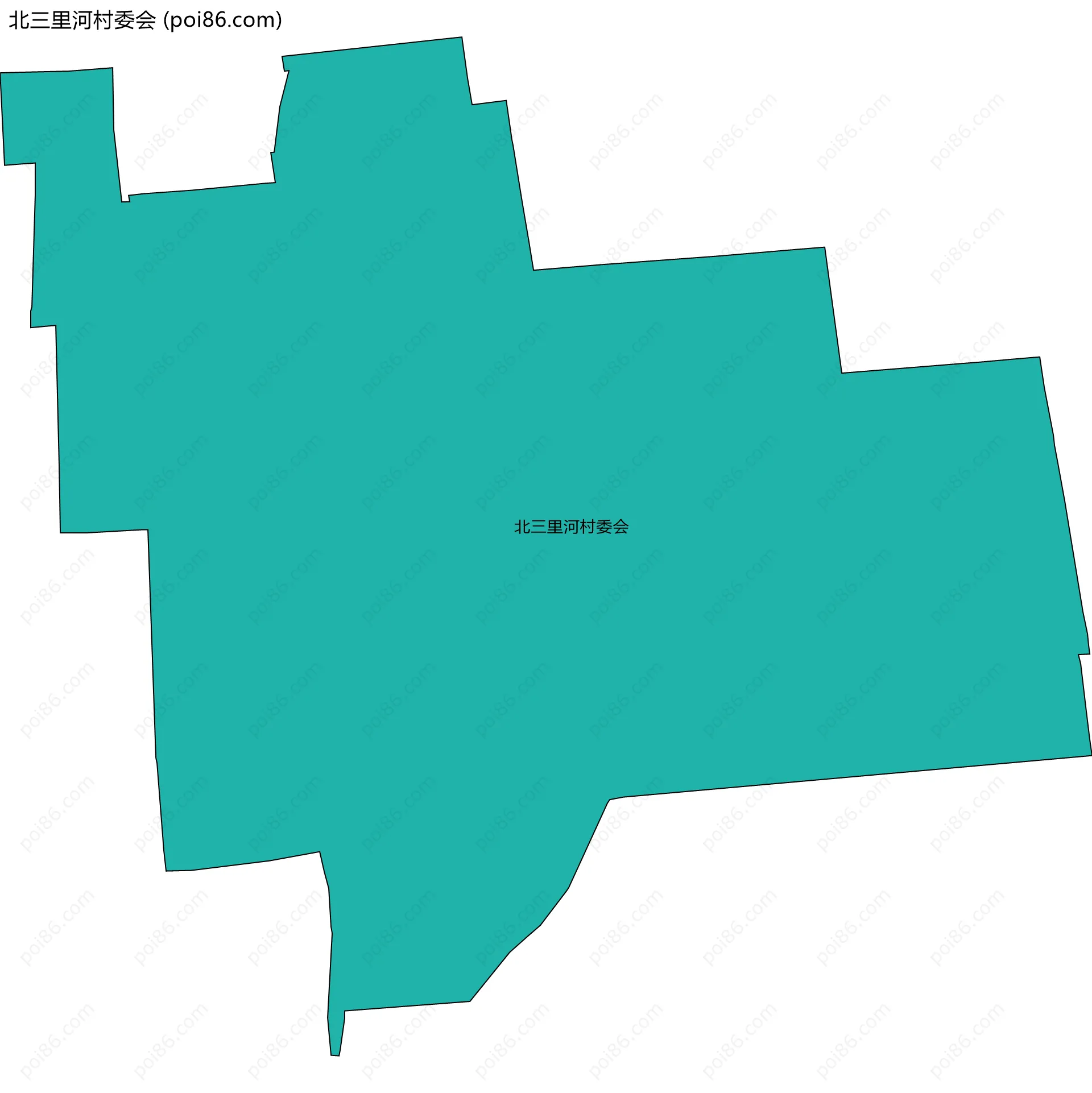北三里河村委会边界地图
