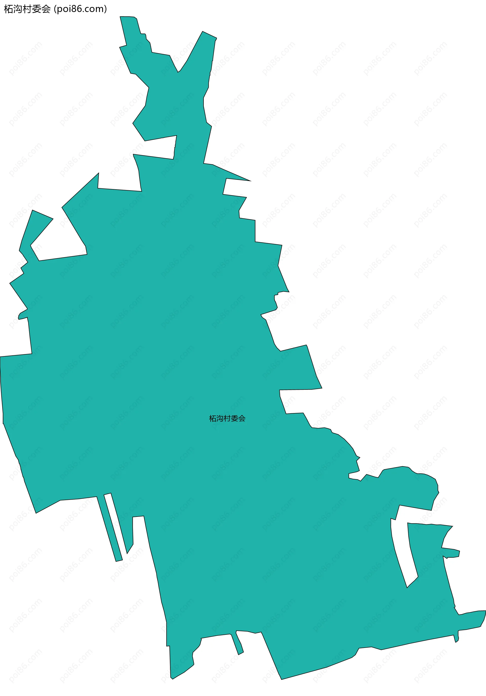 柘沟村委会边界地图