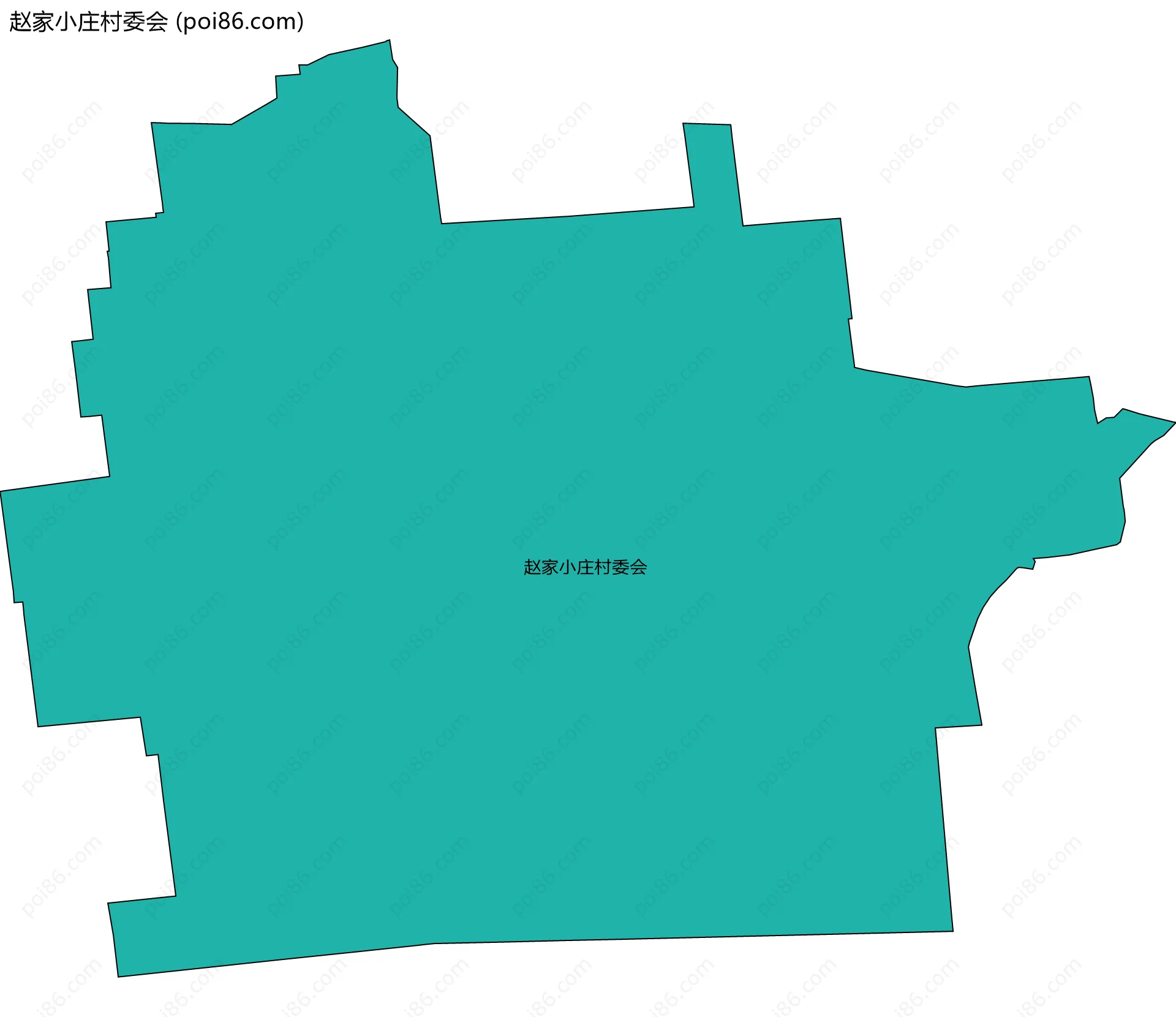 赵家小庄村委会边界地图
