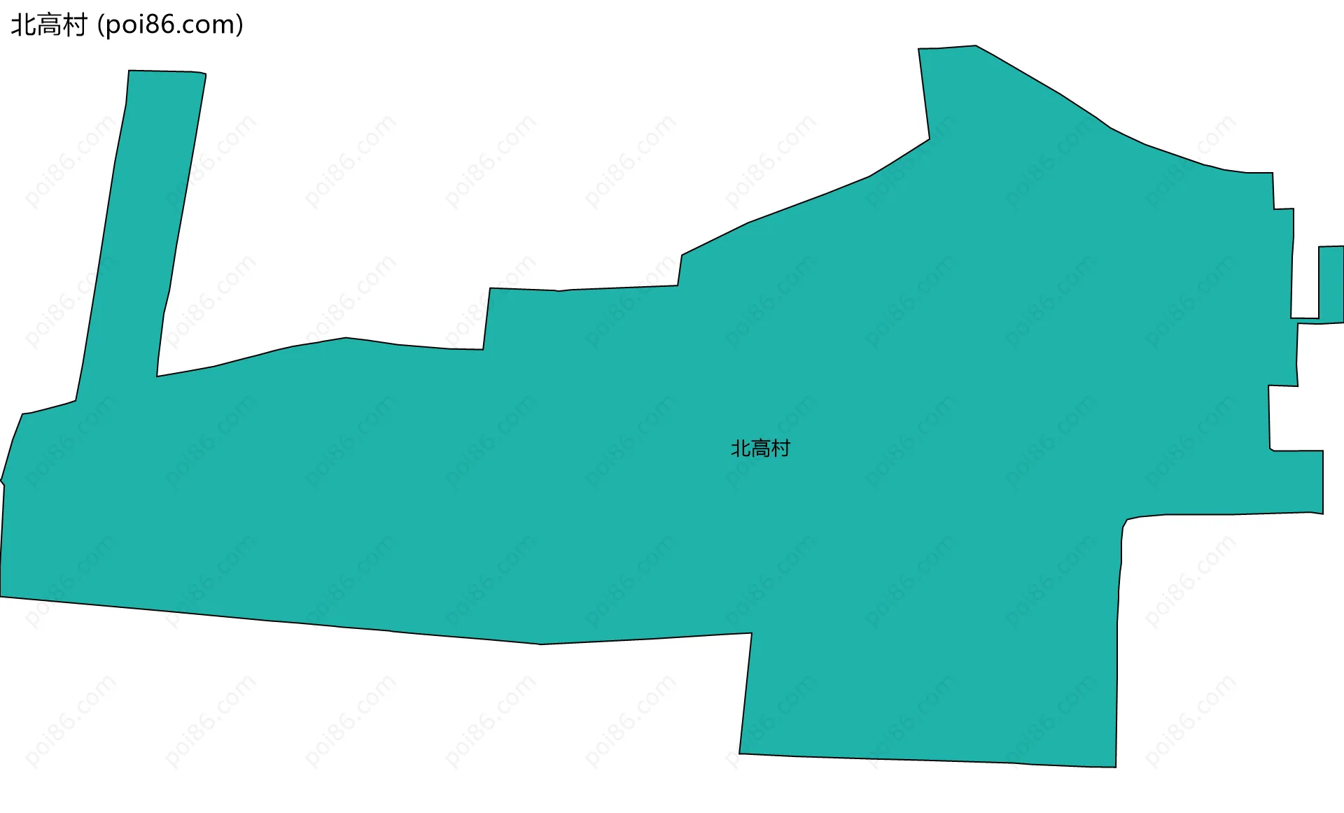 北高村边界地图