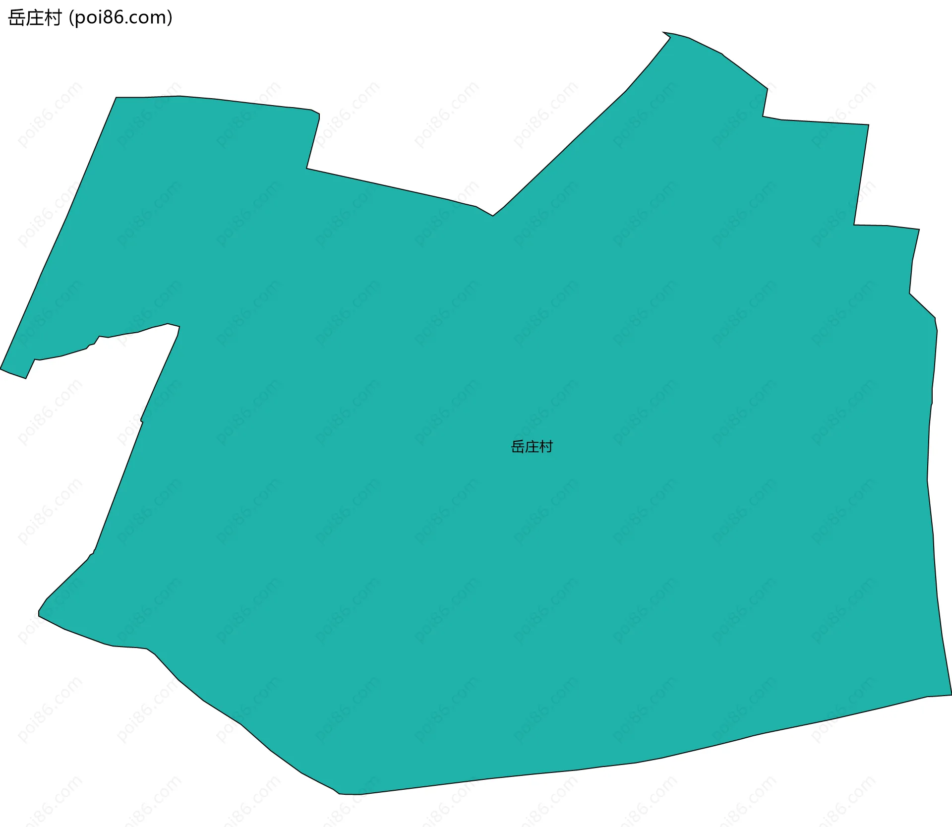 岳庄村边界地图