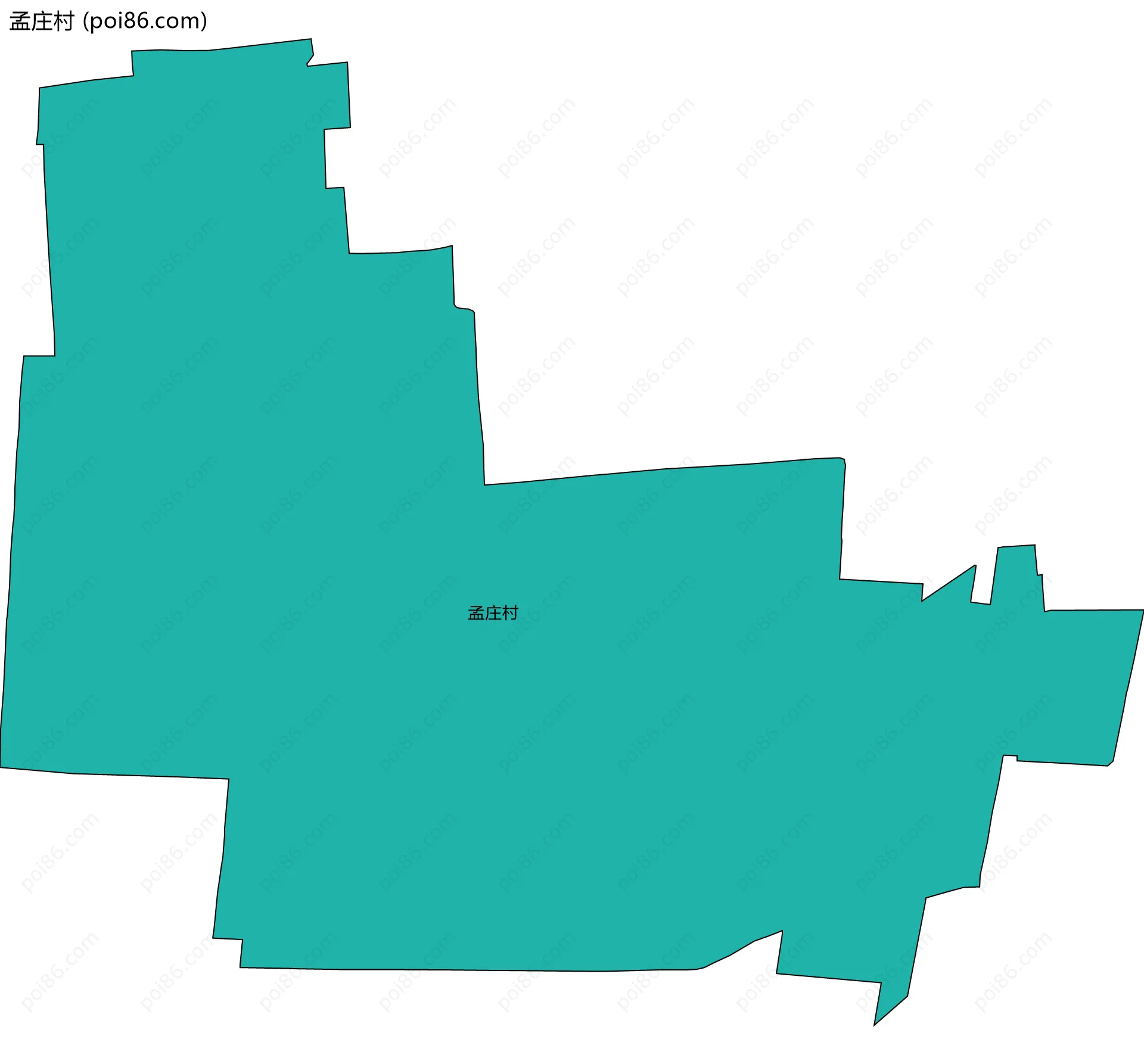 孟庄村边界地图