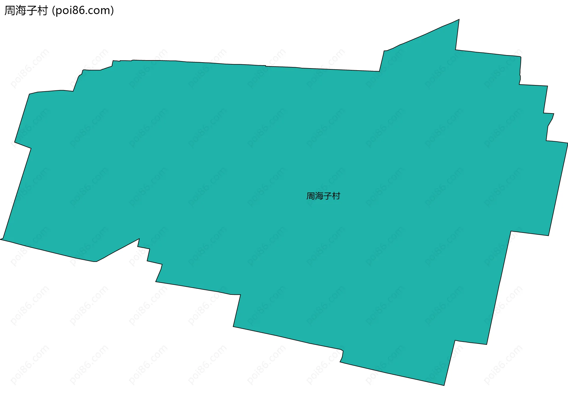 周海子村边界地图