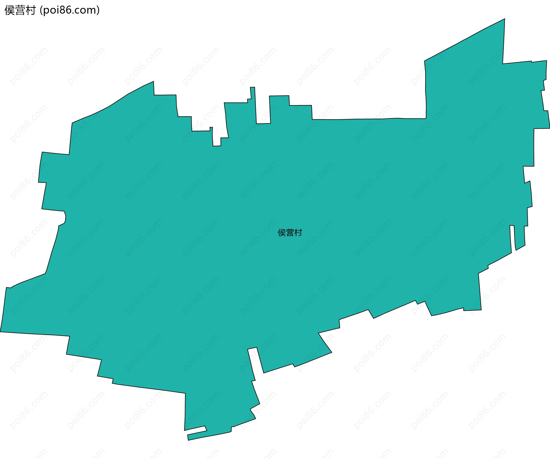 侯营村边界地图