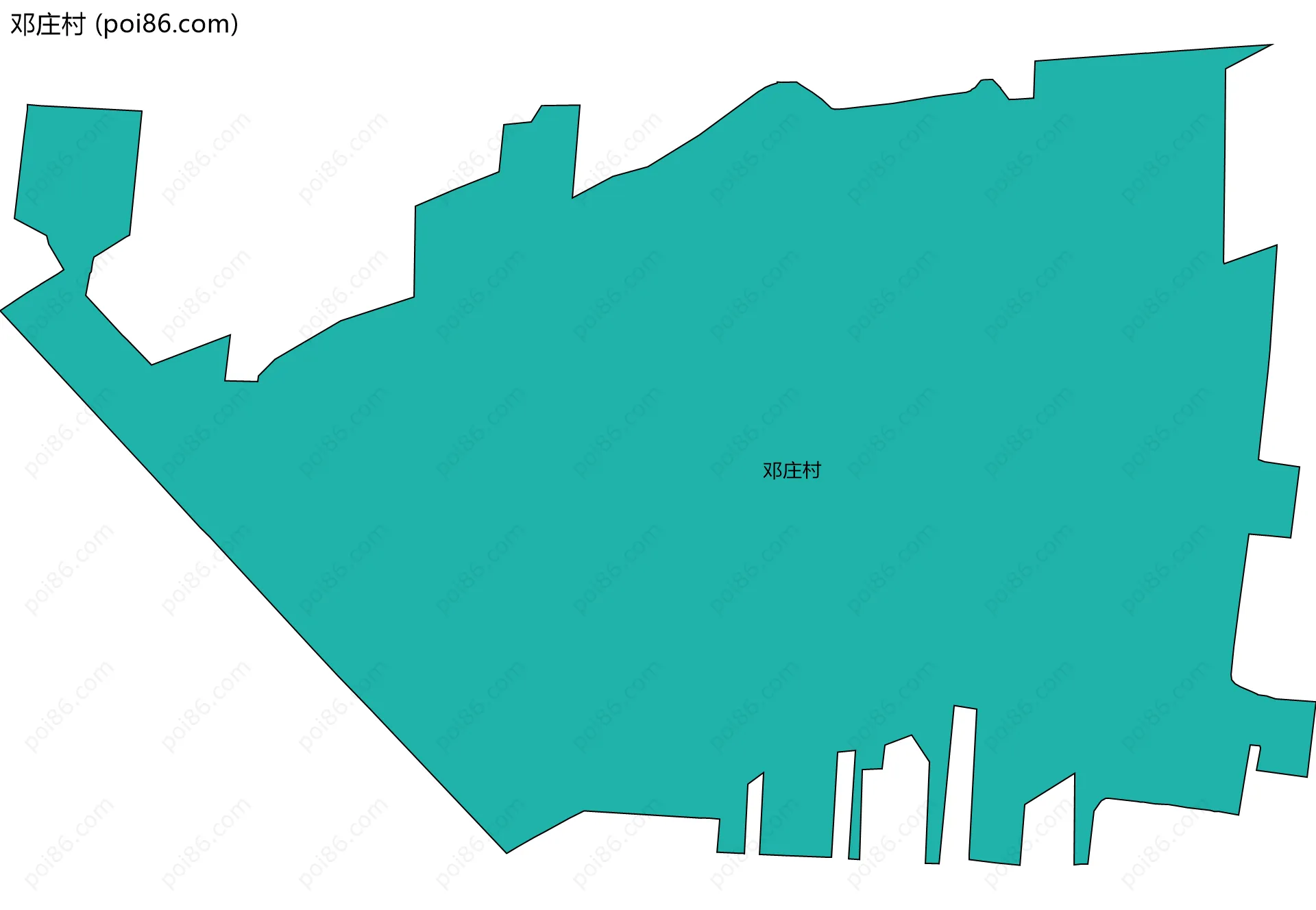邓庄村边界地图